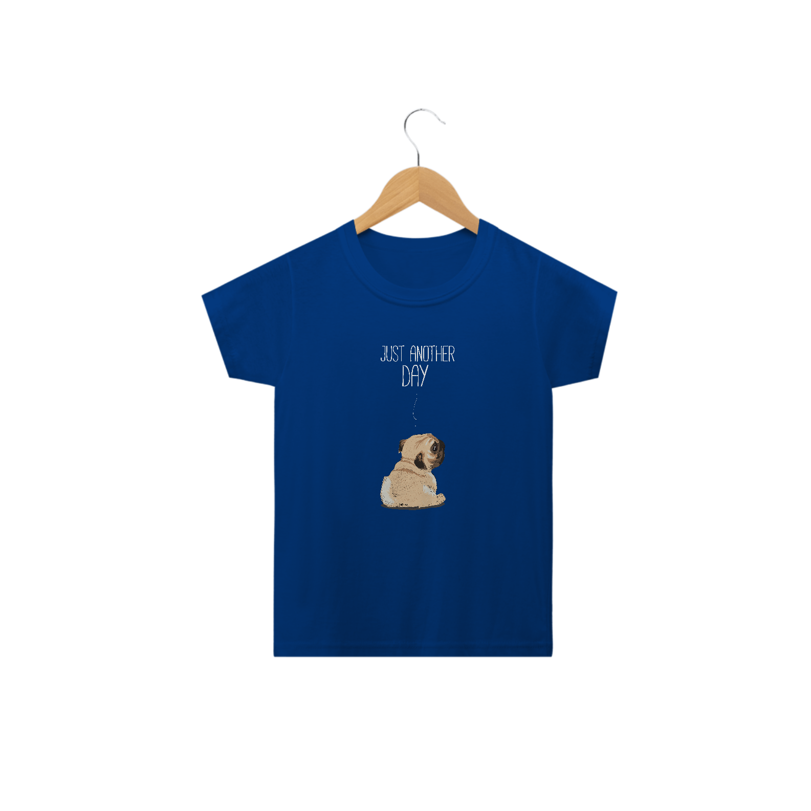 Camiseta Infantil Pug Just Another Day