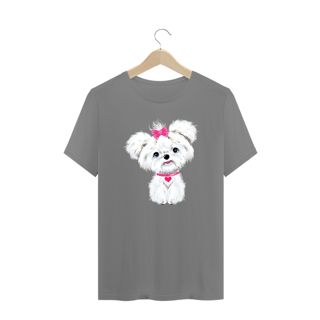 Camiseta Plus Size Maltês de Lacinho