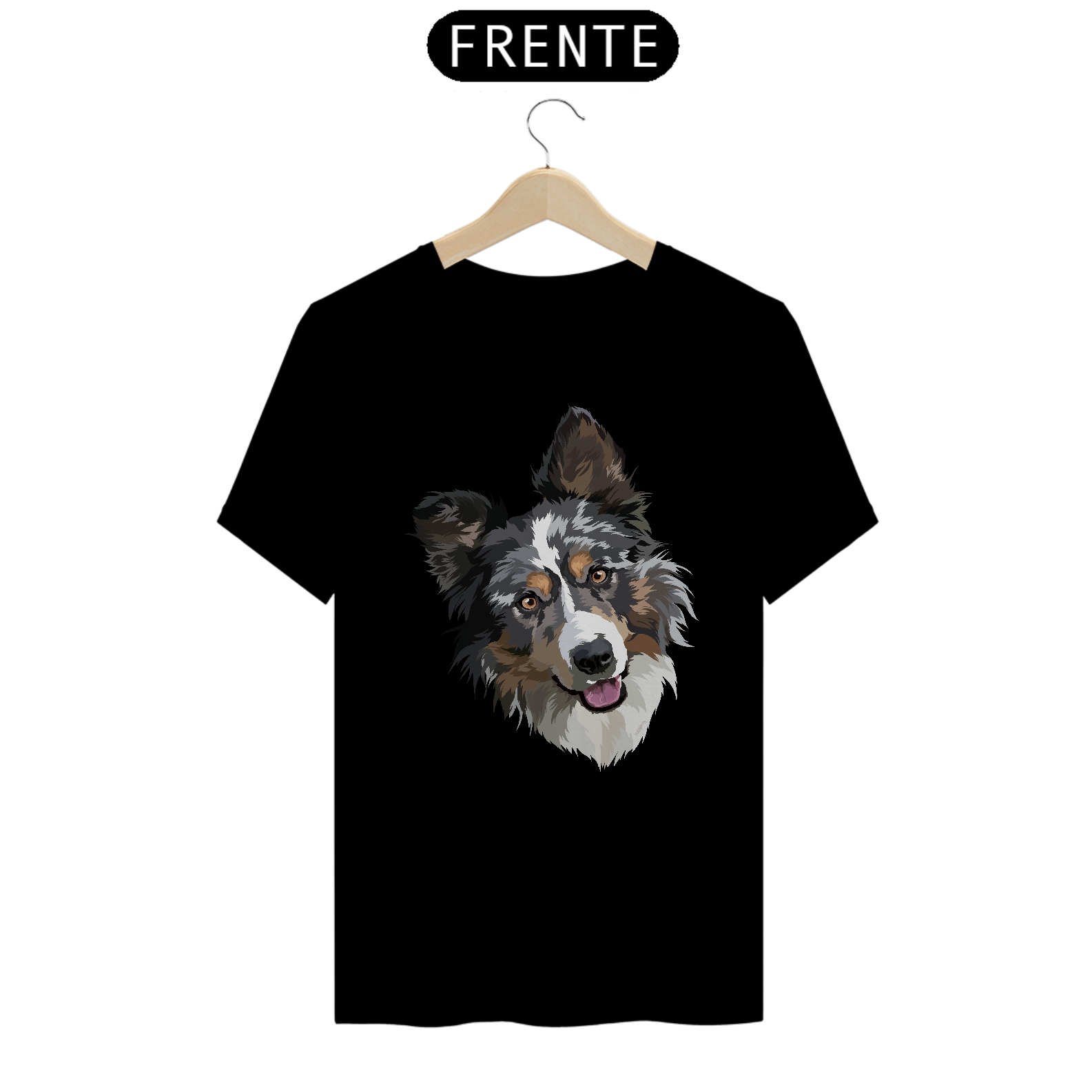 Camiseta Border Collie Realista