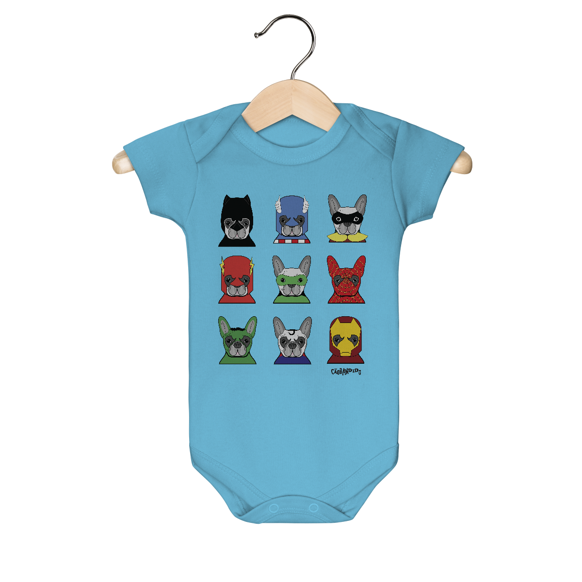 Body Bebê Cachorros Super-Heróis