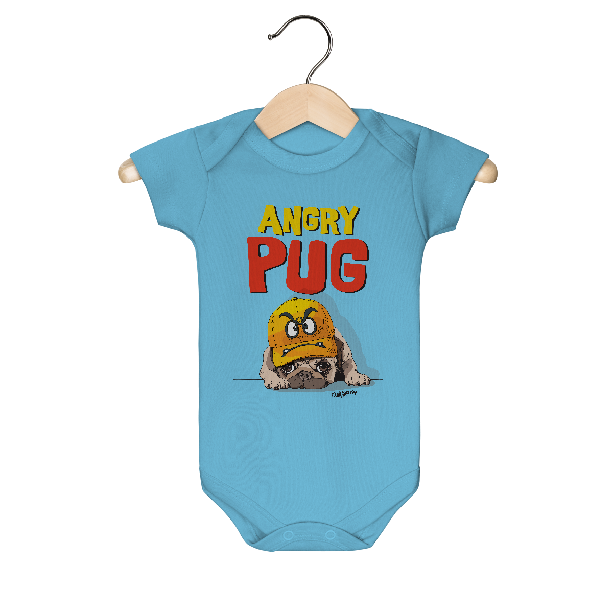 Body Bebê Angry Pug