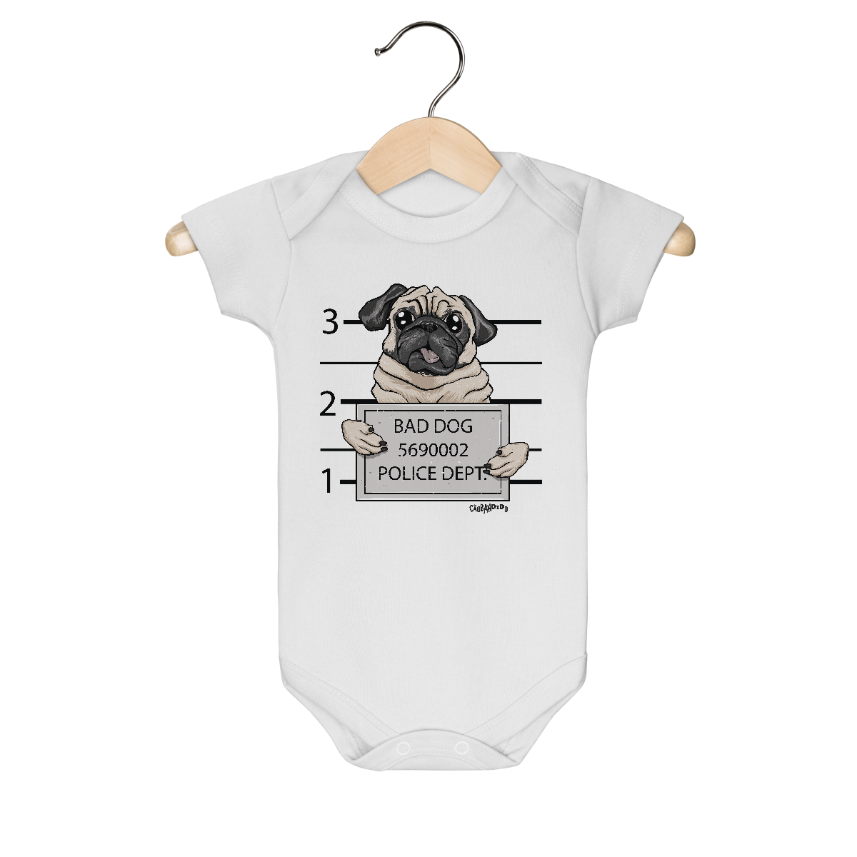 Body Bebê Pug Bad Dog