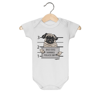 Body Bebê Pug Bad Dog