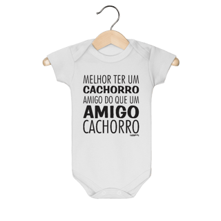 Body Bebê Cachorro Amigo ou Amigo Cachorro