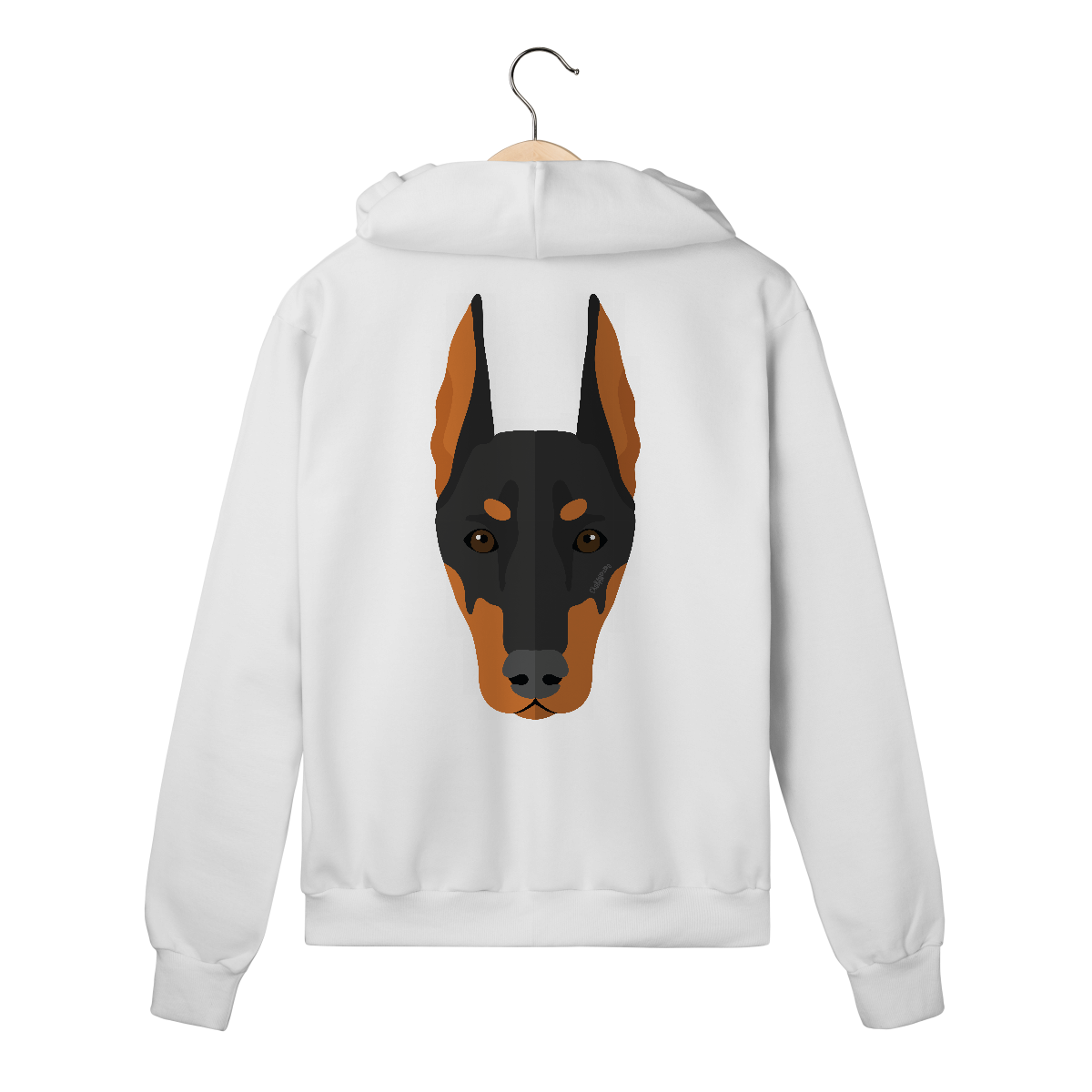 Moletom com Zíper e Capuz - Doberman