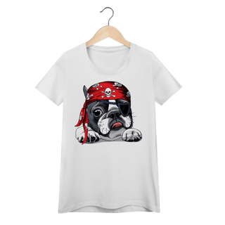 Baby Look Bulldog Francês Pirata