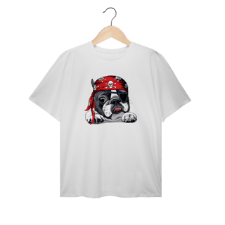 Camiseta Plus Size Bulldog Francês Pirata