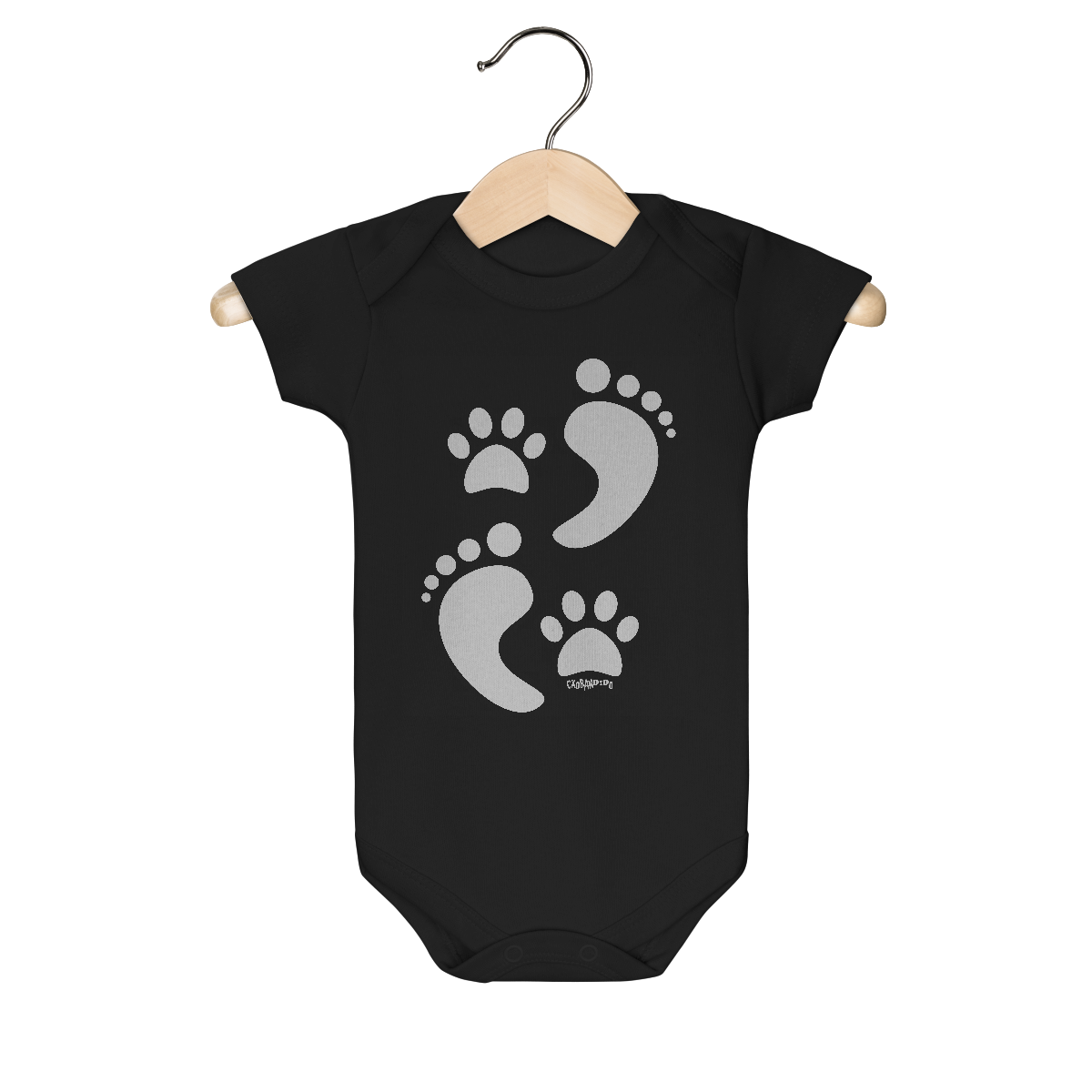Body Bebê Cachorro Pegadas