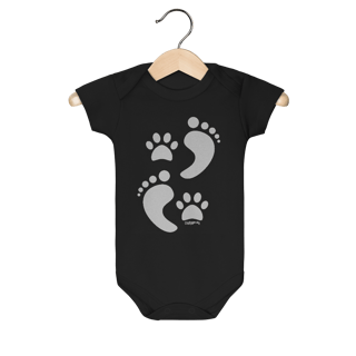 Body Bebê Cachorro Pegadas