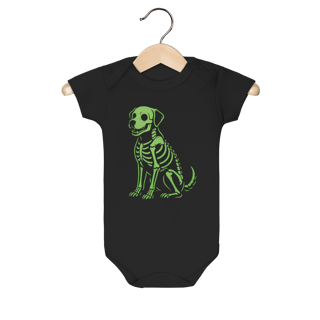 Body Bebê Cachorro Esqueleto Neon