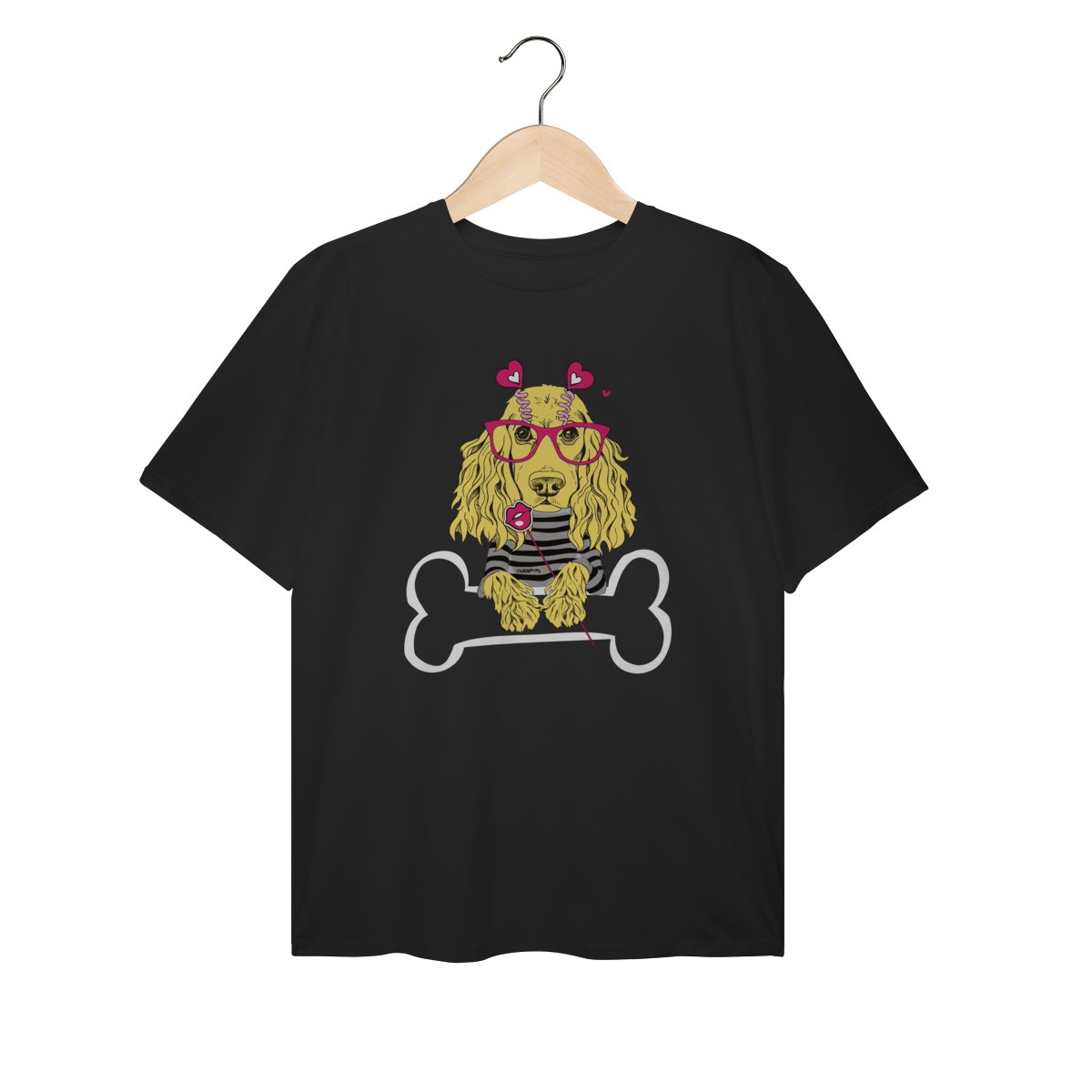 Camiseta Plus Size Cocker de Óculos