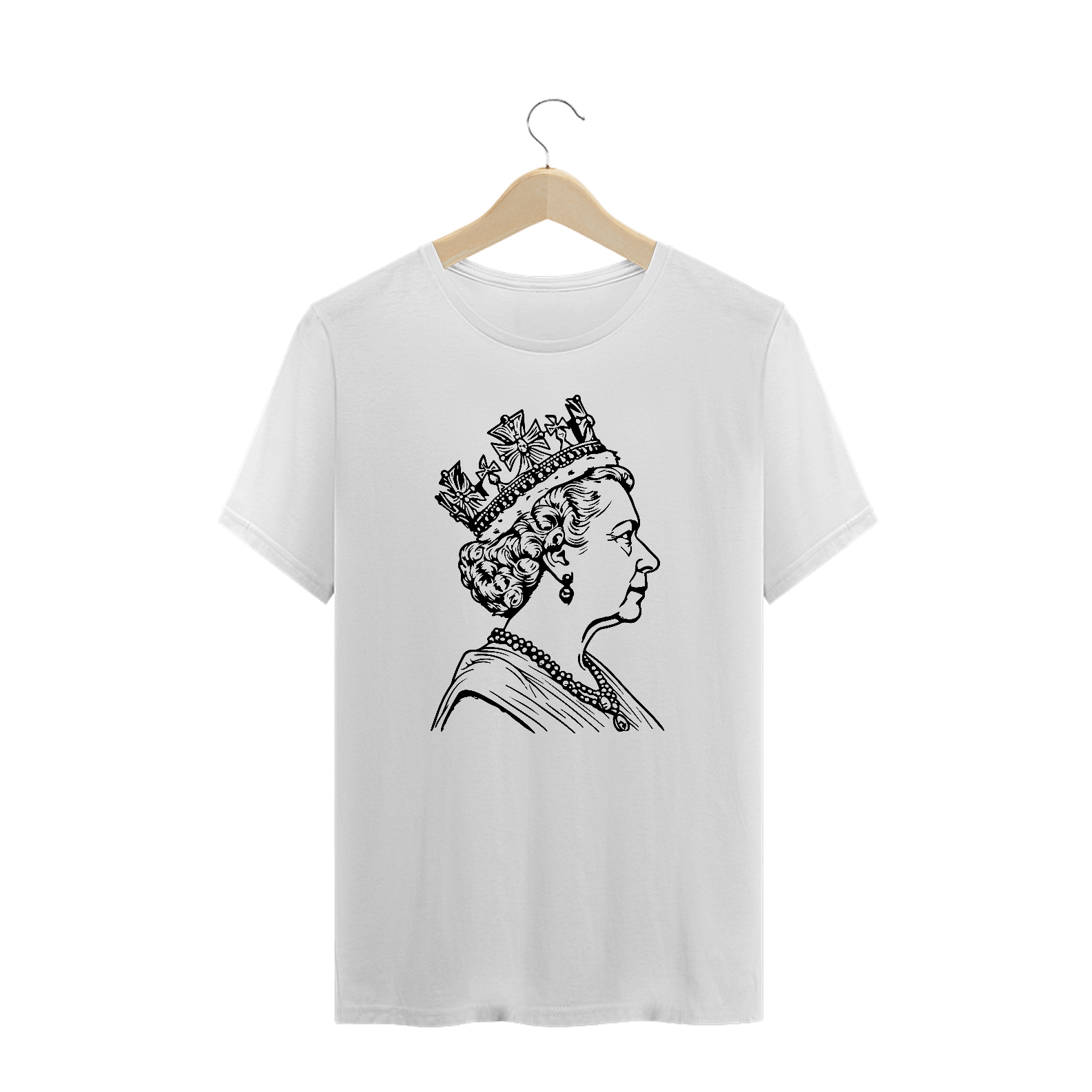 Nome do produto: Camiseta Plus Size - Rainha Elizabeth