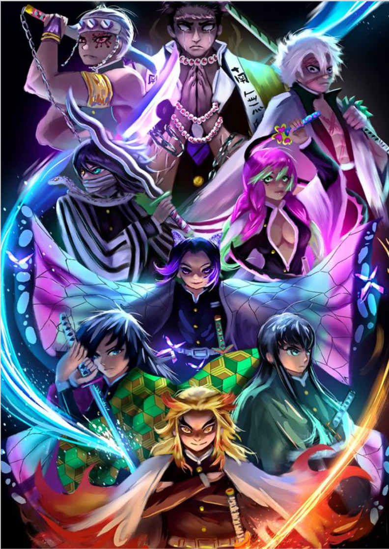 Nome do produto: Pôster Hashiras | Demon Slayer