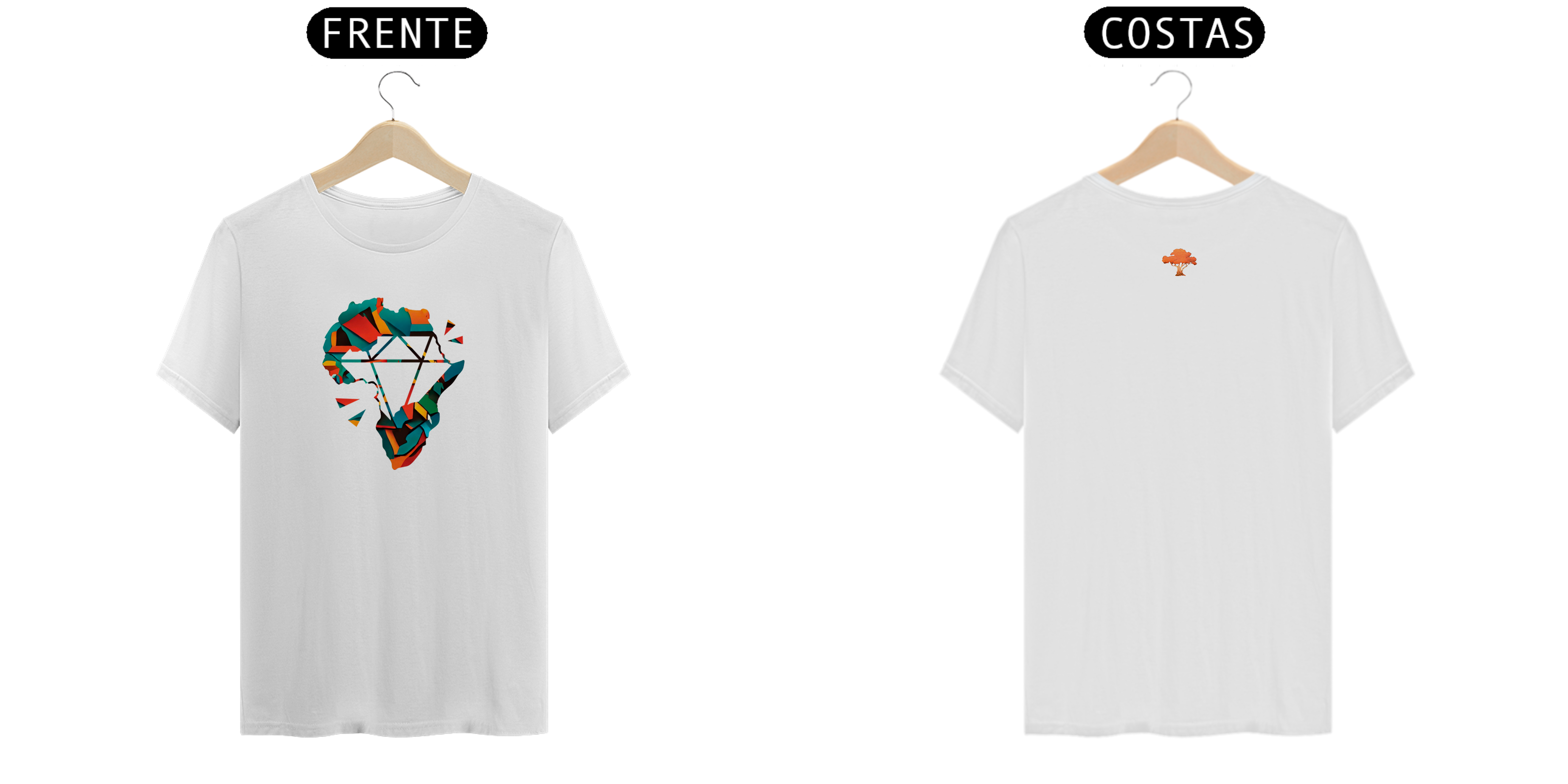 Nome do produto: Camiseta Diamante Bruto cores da Africa logo solo grande 