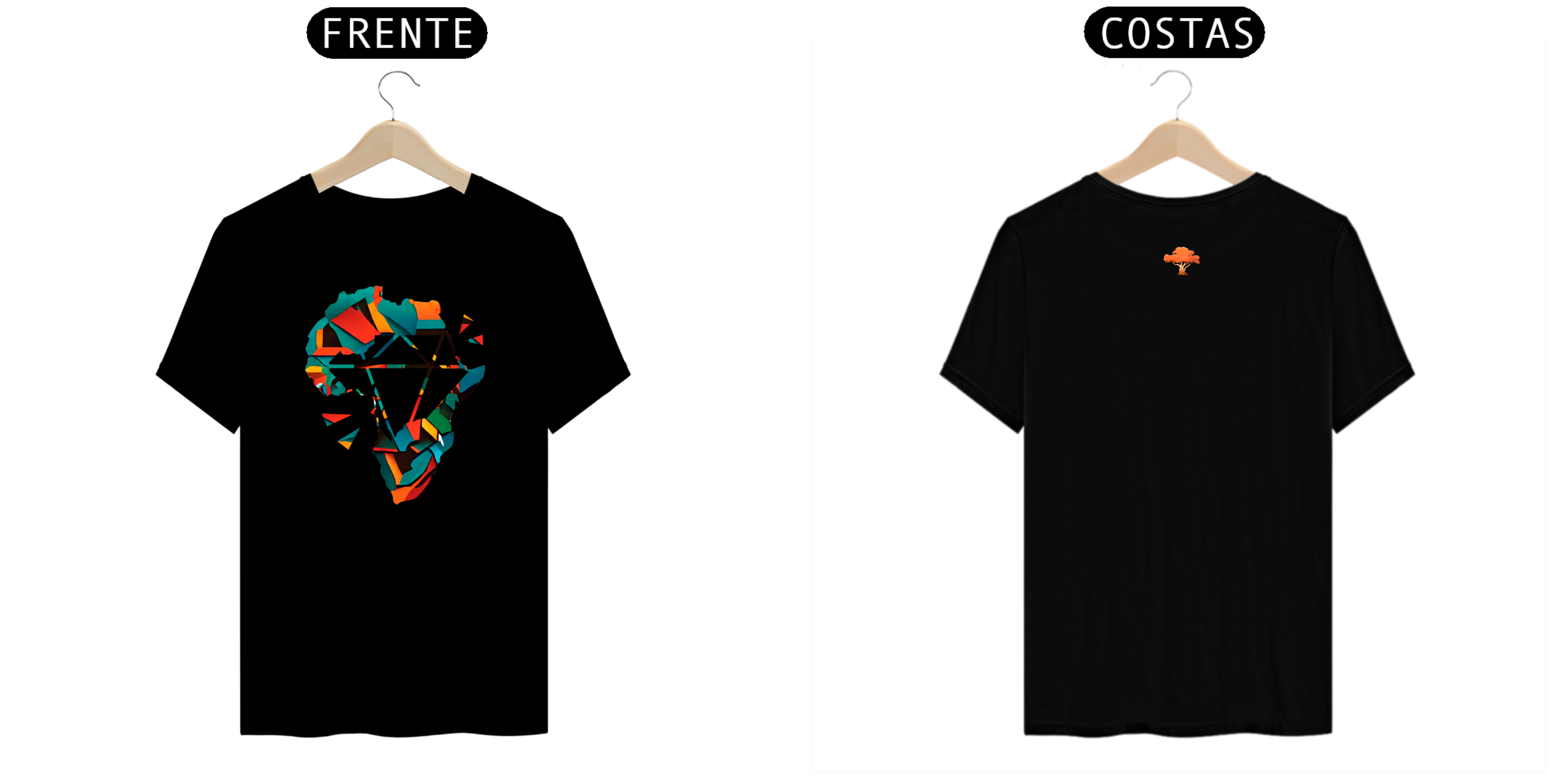 Nome do produto: Camiseta Diamante Bruto Cores Africanas logo 