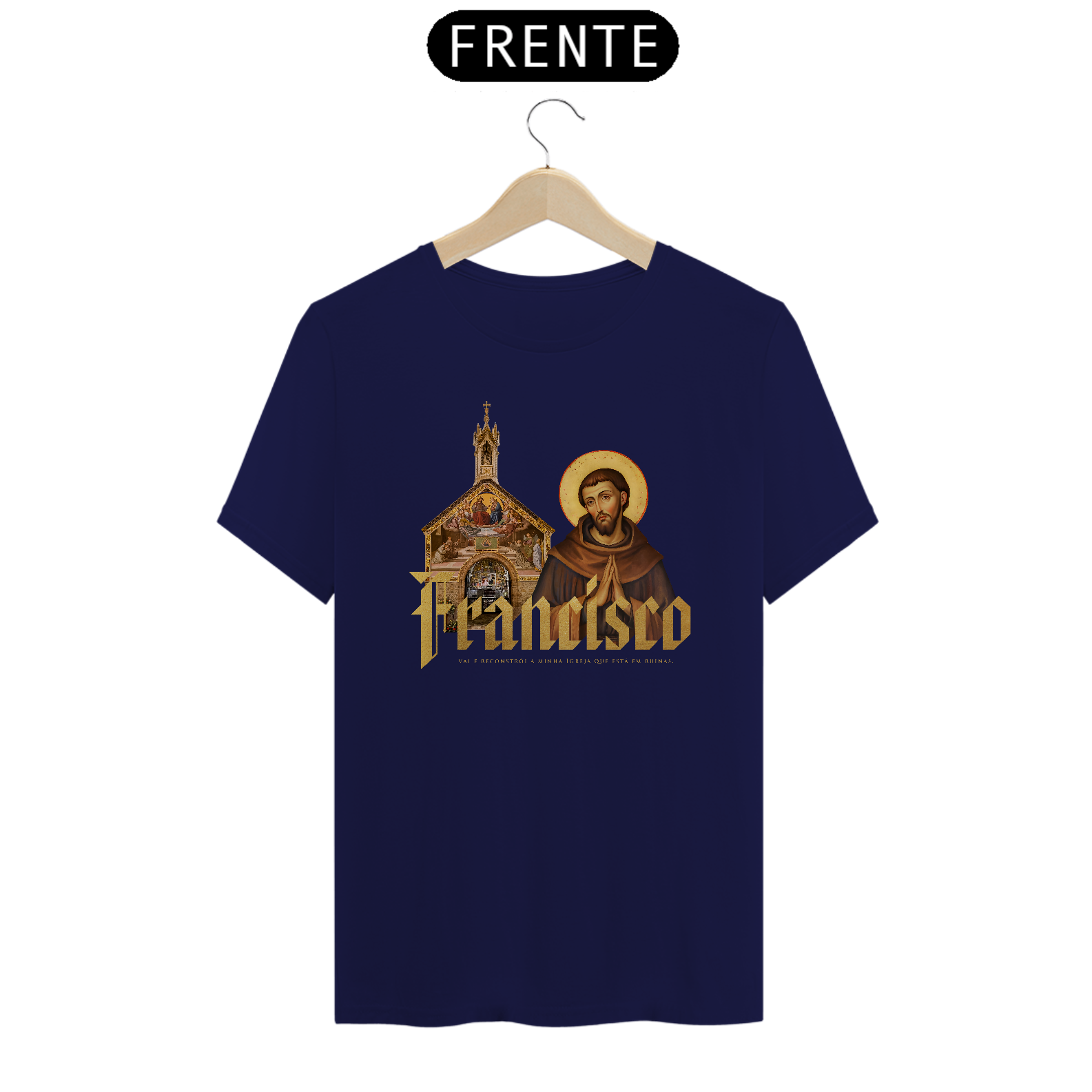 Nome do produto: Camiseta Basic São Francisco de Assis Porciúncula