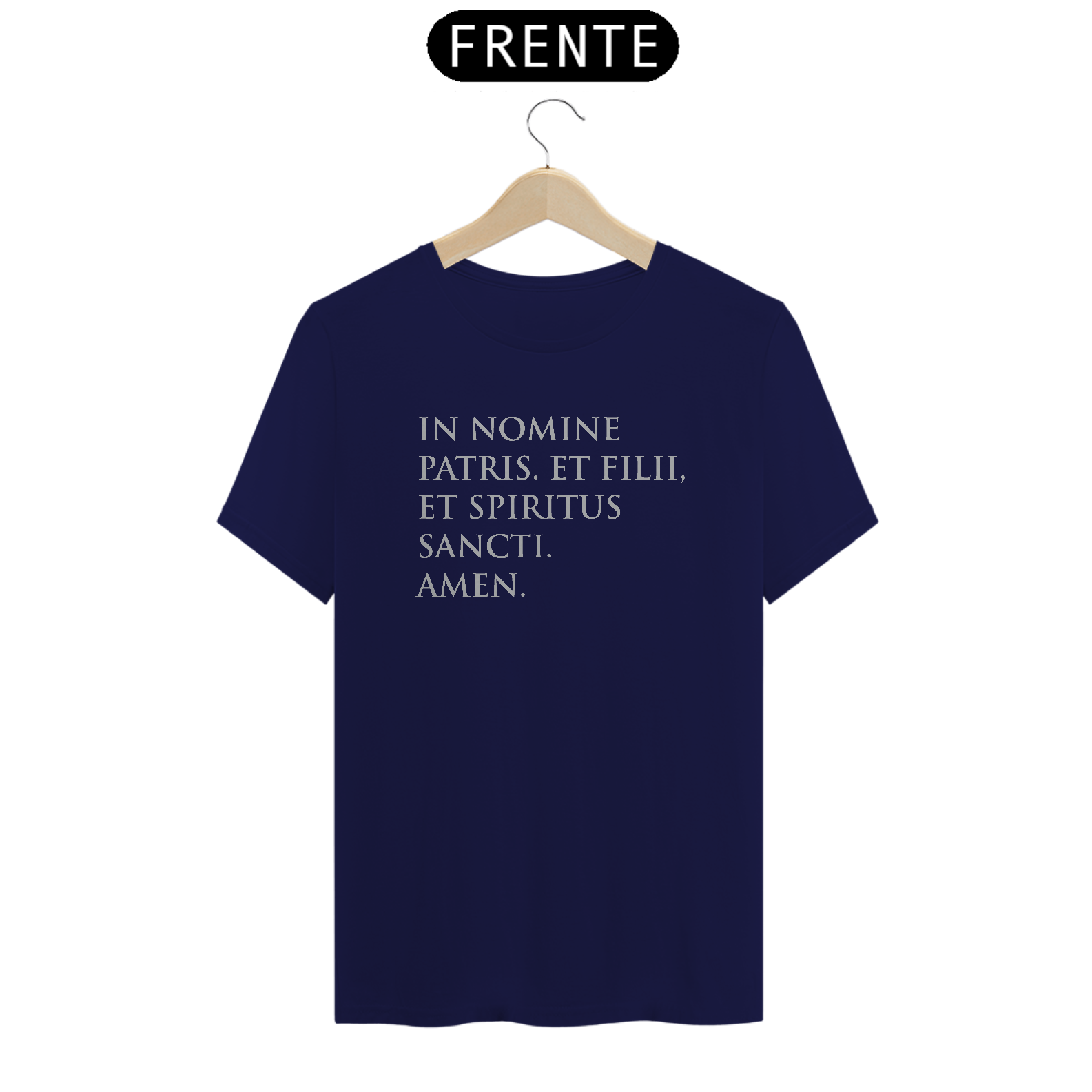 Nome do produto: Camiseta Basic Sinal da Cruz Cinza