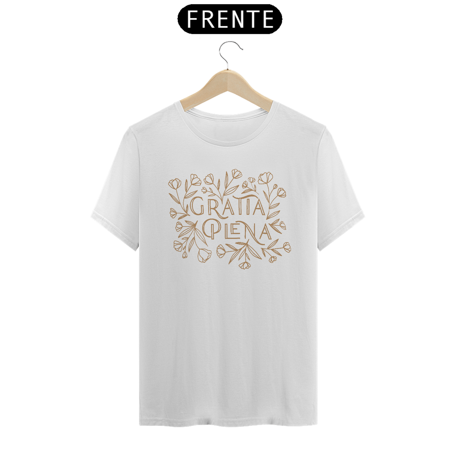 Nome do produto: Camiseta Basic Gratia Plena Ouro