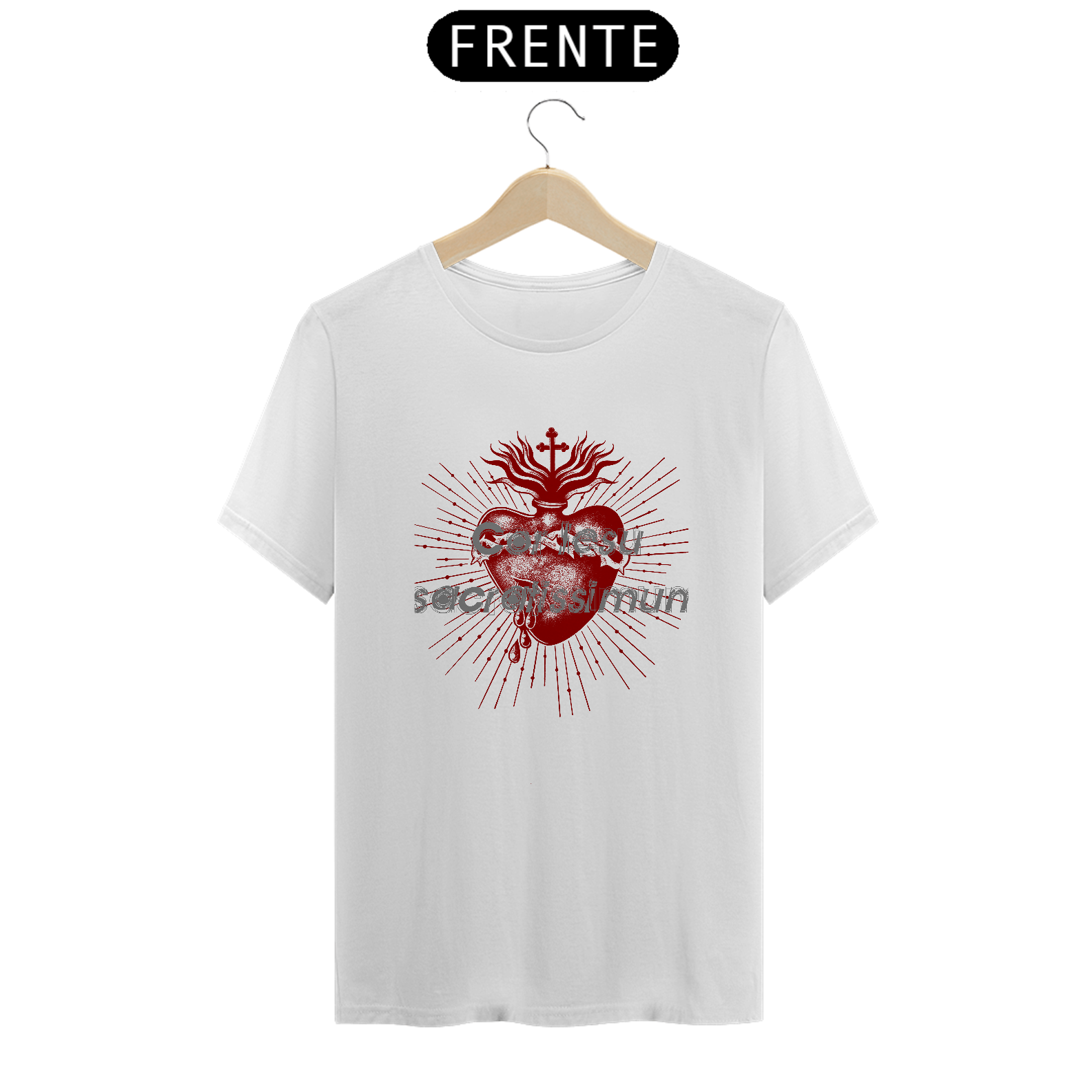 Nome do produto: Camiseta Basic Coração de Jesus Cor Iesu sacrotissimun