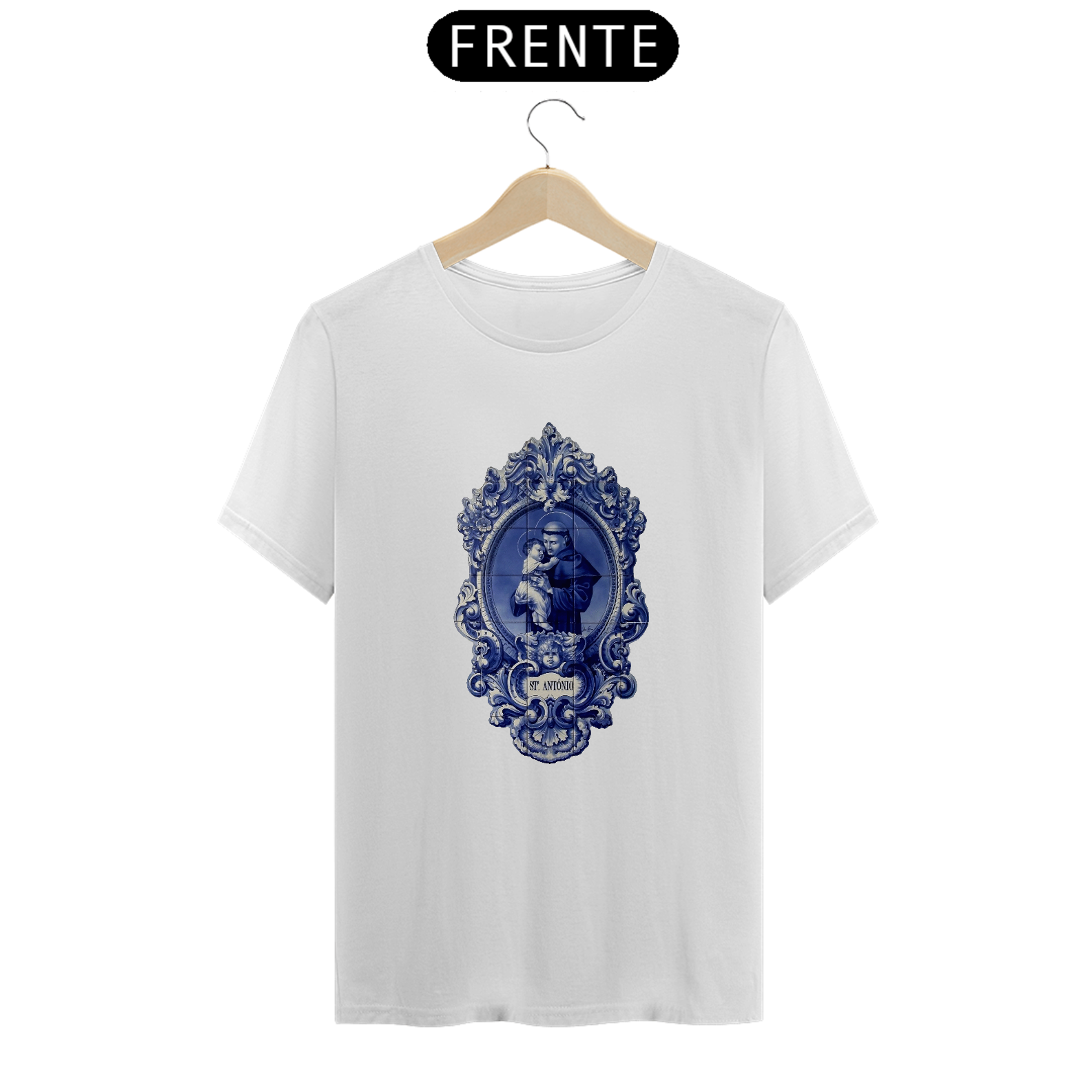 Nome do produto: Camiseta Basic Azulejo Português Santo Antônio de Lisboa