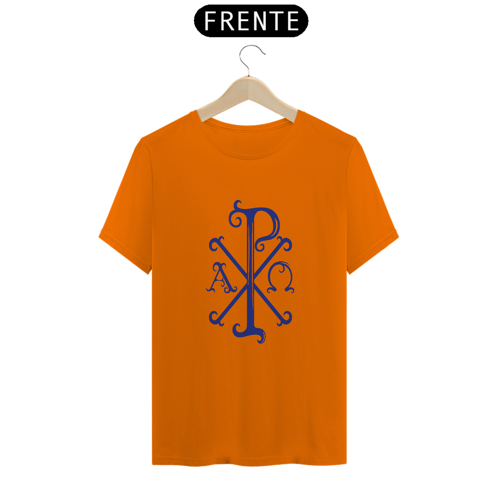 Nome do produto: Camiseta Basic Cristograma PX Chi Rho Azul