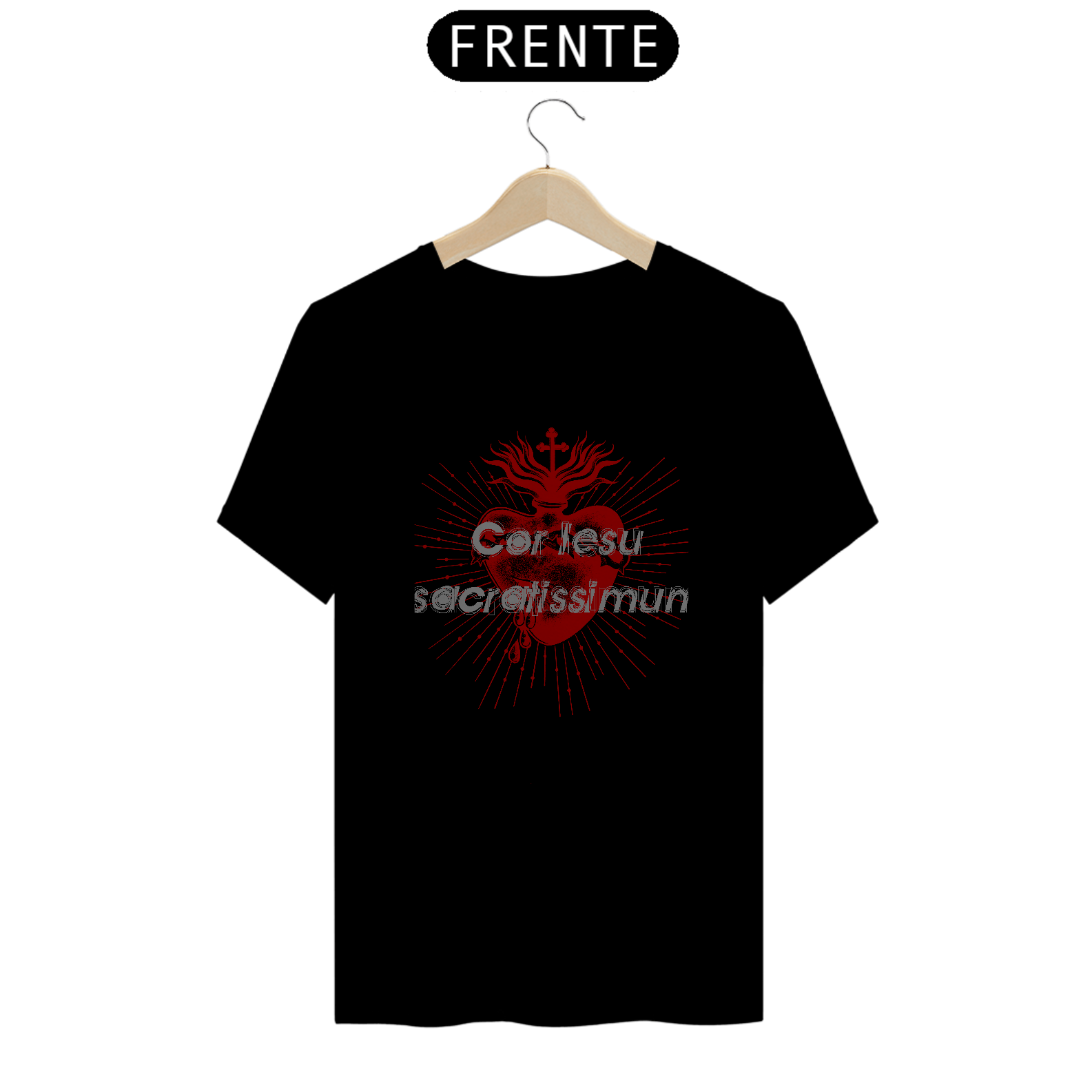 Nome do produto: Camiseta Clássica Coração de Jesus Cor Iesu Sacrotissimun