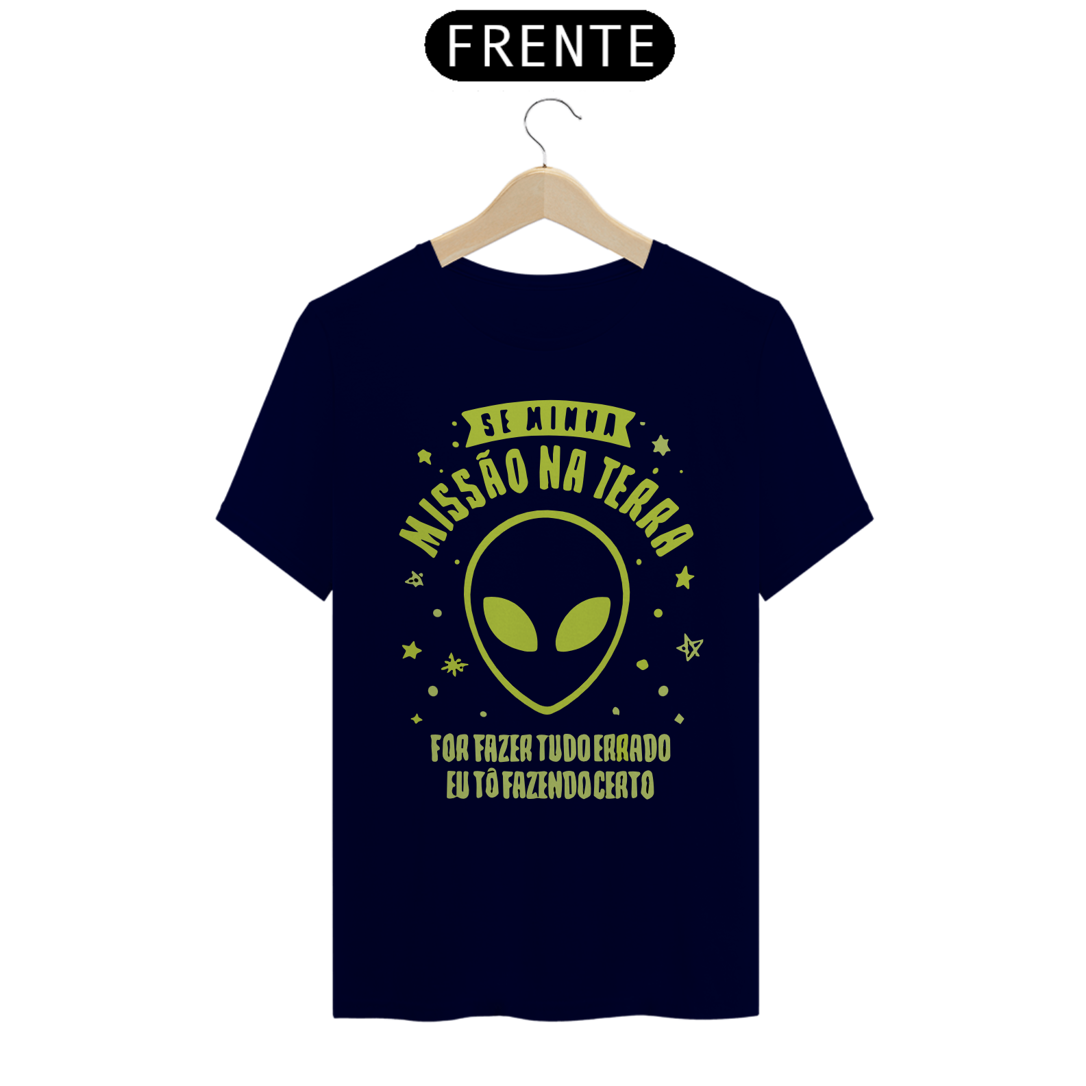 Nome do produto: ALIEN MISSÃO NA TERRA - Camiseta Personalizada com Estampa Geek