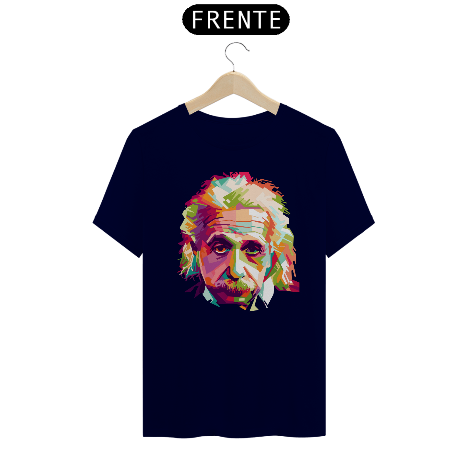 Nome do produto: EINSTEIN POP ART - Camiseta Personalizada com Estampa Geek