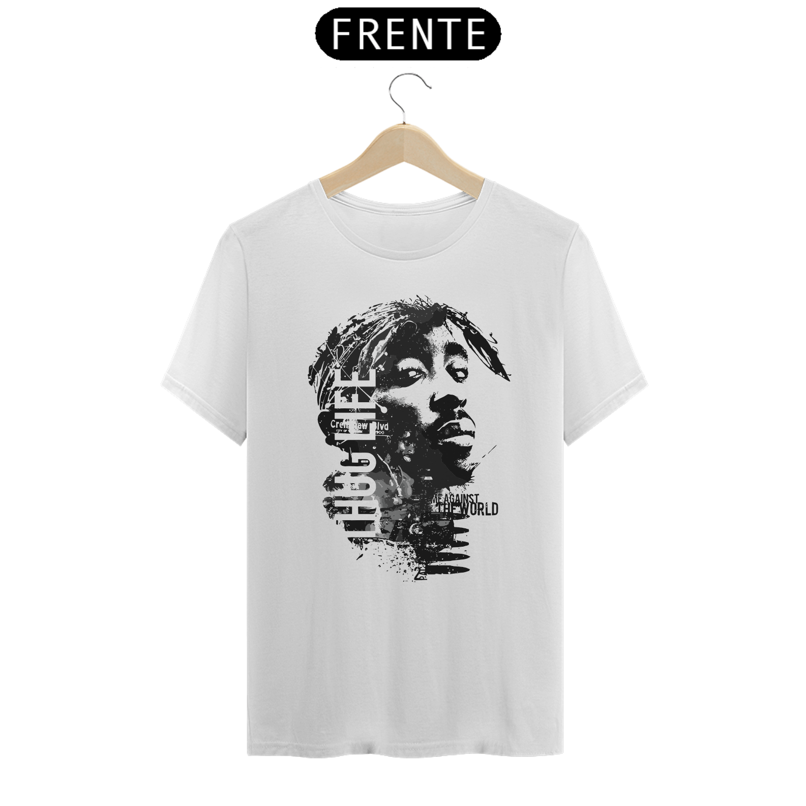 Nome do produto: 2 PAC - Camiseta Personalizada com Estampa de Banda