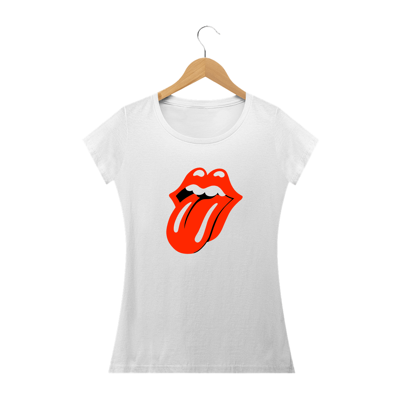 Nome do produto: BOCA ROLLING STONES - Camiseta Feminina Personalizada com Estampa Banda