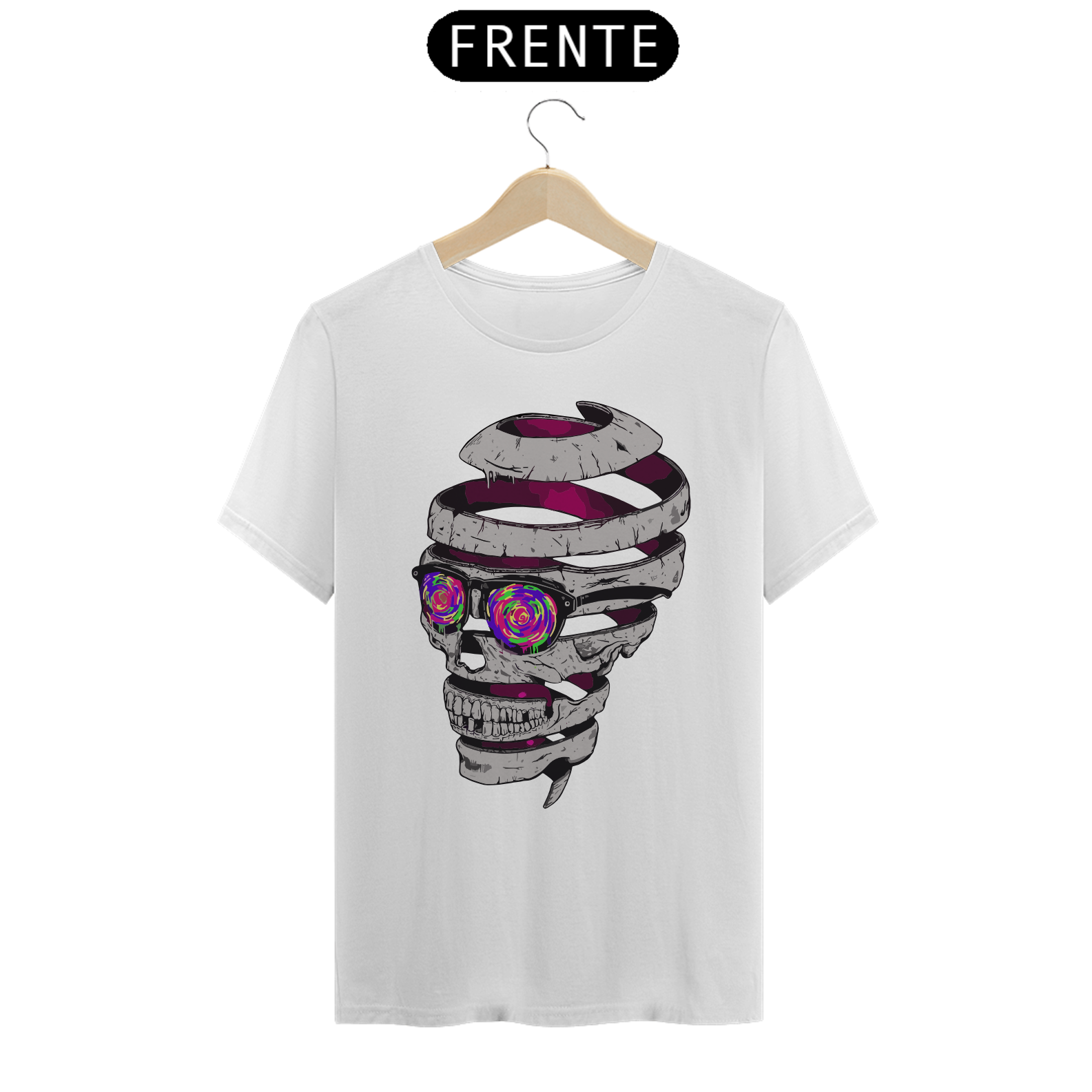 Nome do produto: CAVEIRA ESPIRAL - Camiseta Personalizada com Estampa de Caveira.svg