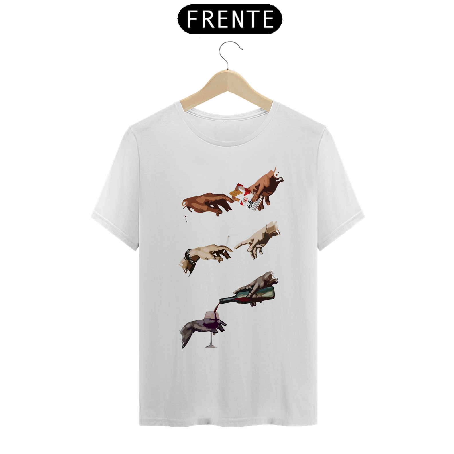 Nome do produto: VÍCIOS POR MICHELANGELO - Camiseta Personalizada com Estampa Divertida