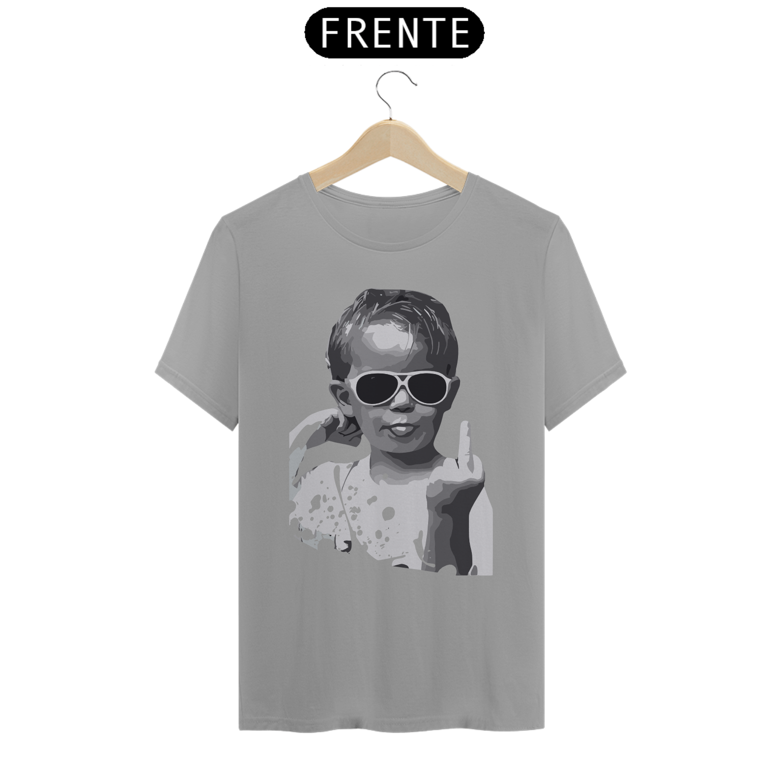 Nome do produto: GURI DO DEDO - Camiseta Personalizada com Estampa Engraçada