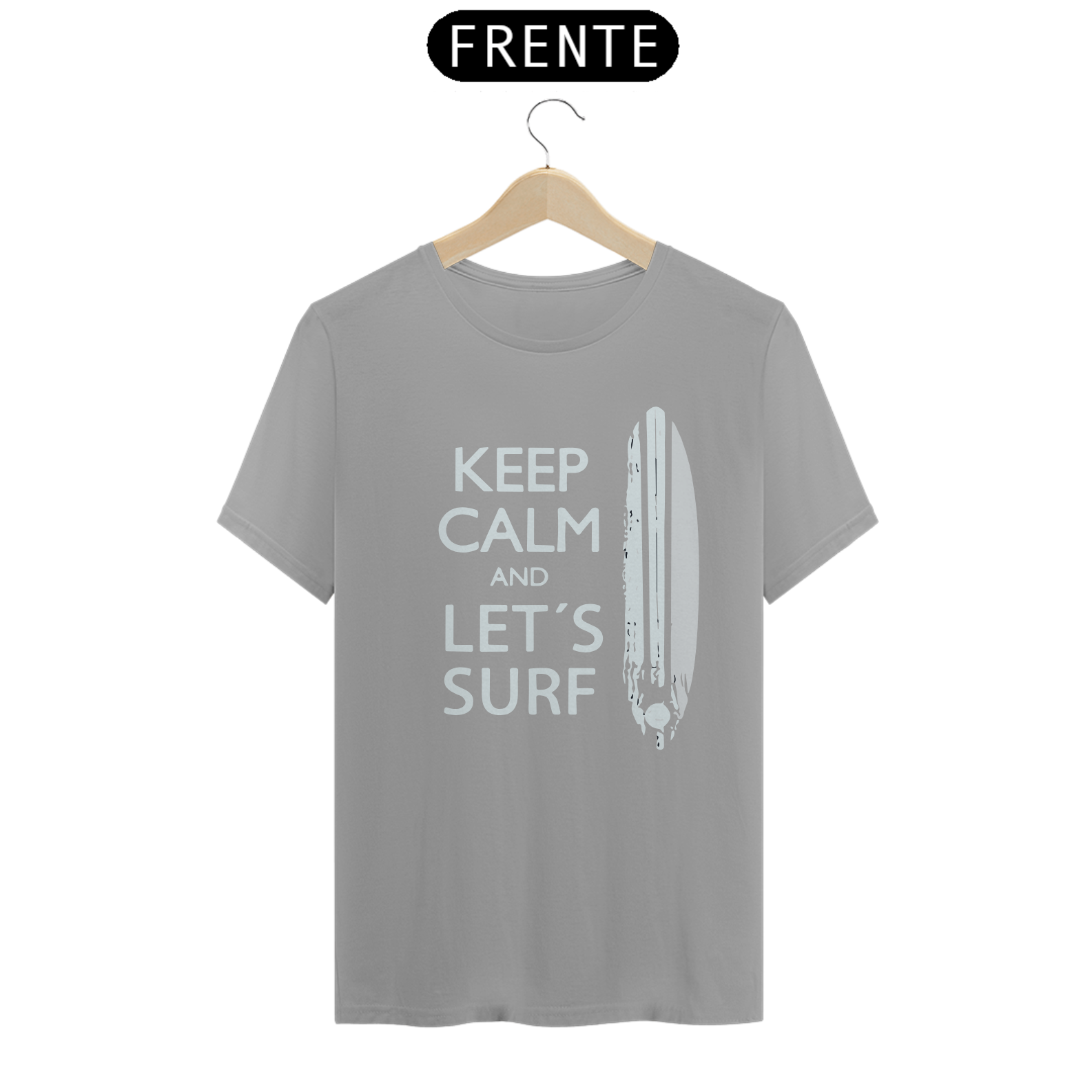 Nome do produto: KEEP CALM SURF - Camiseta Personalizada com Estampa de Surf