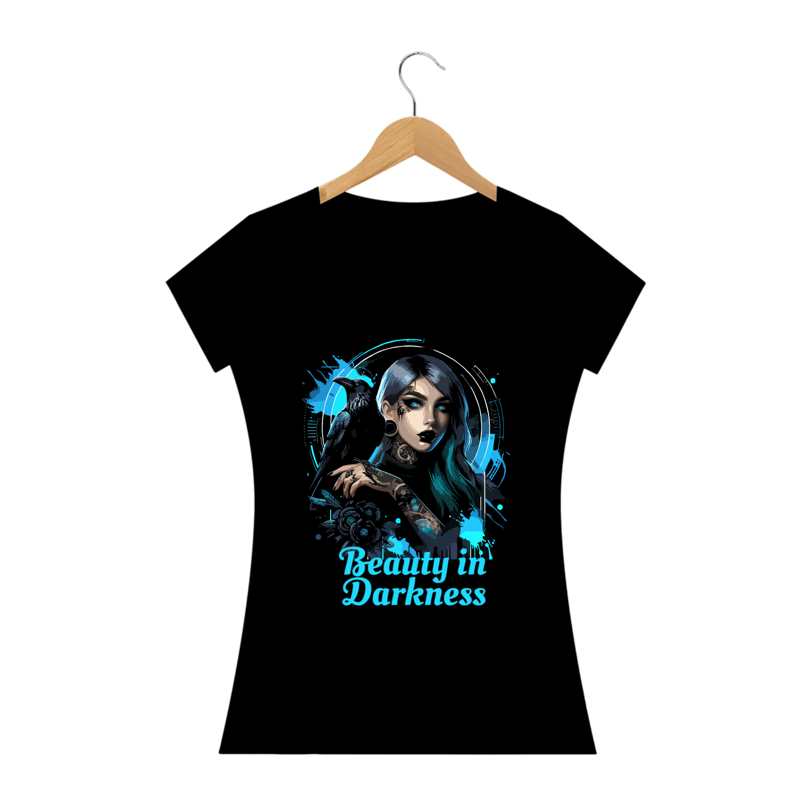 Nome do produto: Camiseta Personalizada Feminina  BEAUTY IN DARKNESS