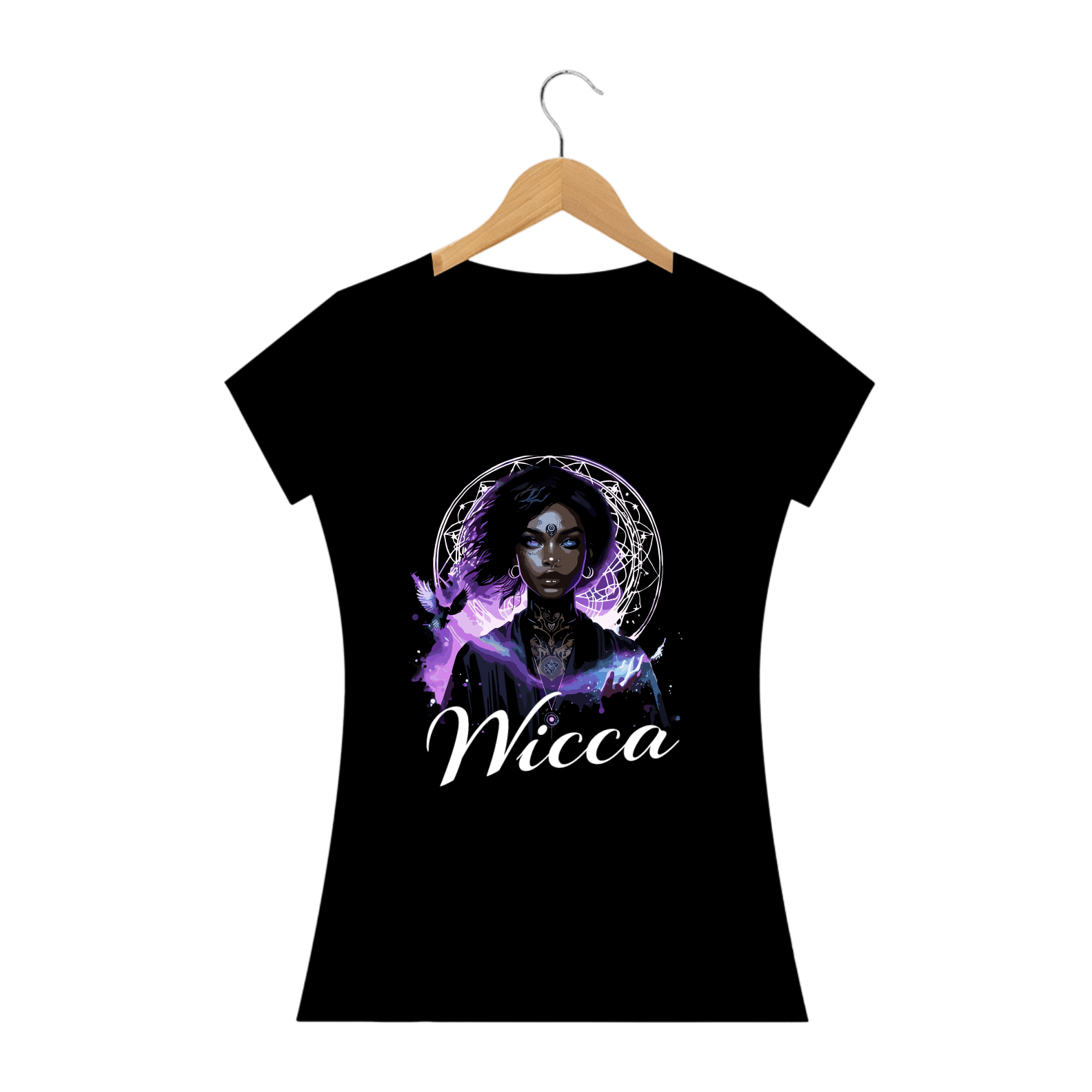 Nome do produto: Camiseta Personalizada Feminina   Estampa WICCA