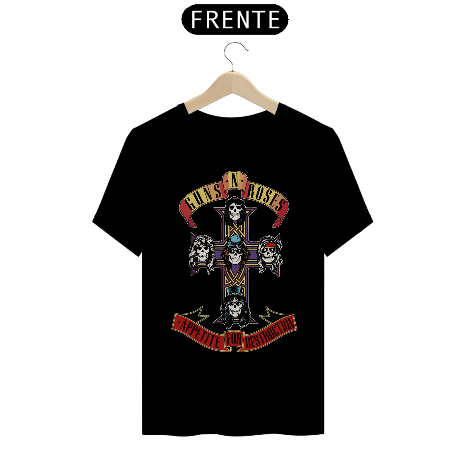 Nome do produto: GUNS N ROSES - Camiseta Personalizada com Estampa de Banda