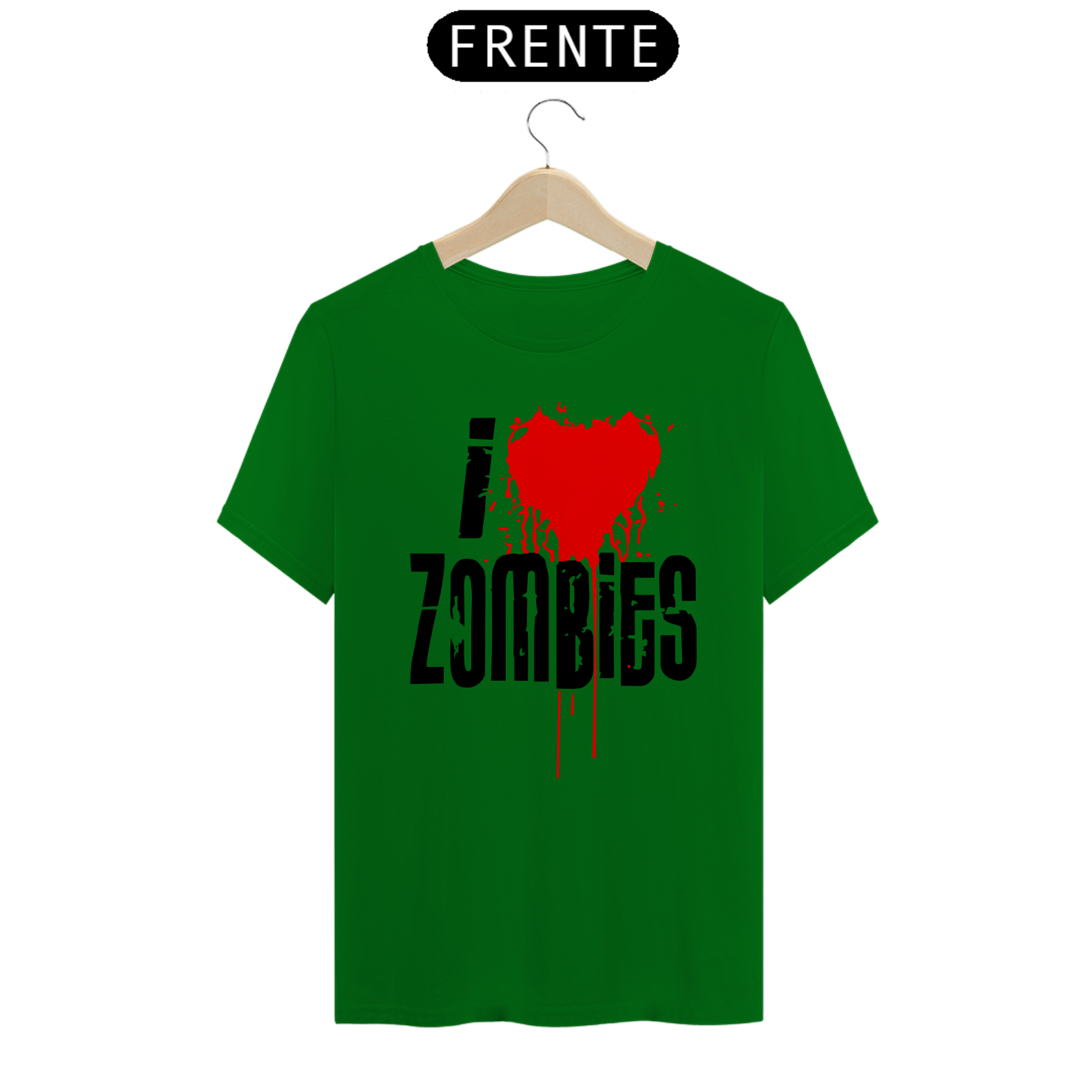Nome do produto: Camiseta Personalizada Estampa I LOVE ZOMBIES