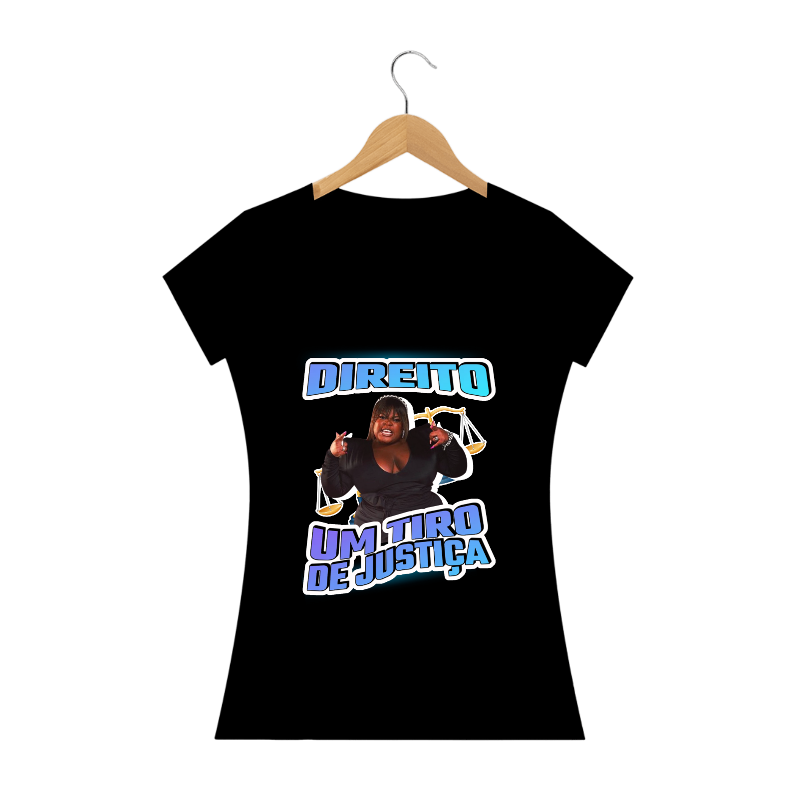 Nome do produto: CAMISA QUALITY BABY LONG - DIREITO - UM TIRO DE JUSTIÇA