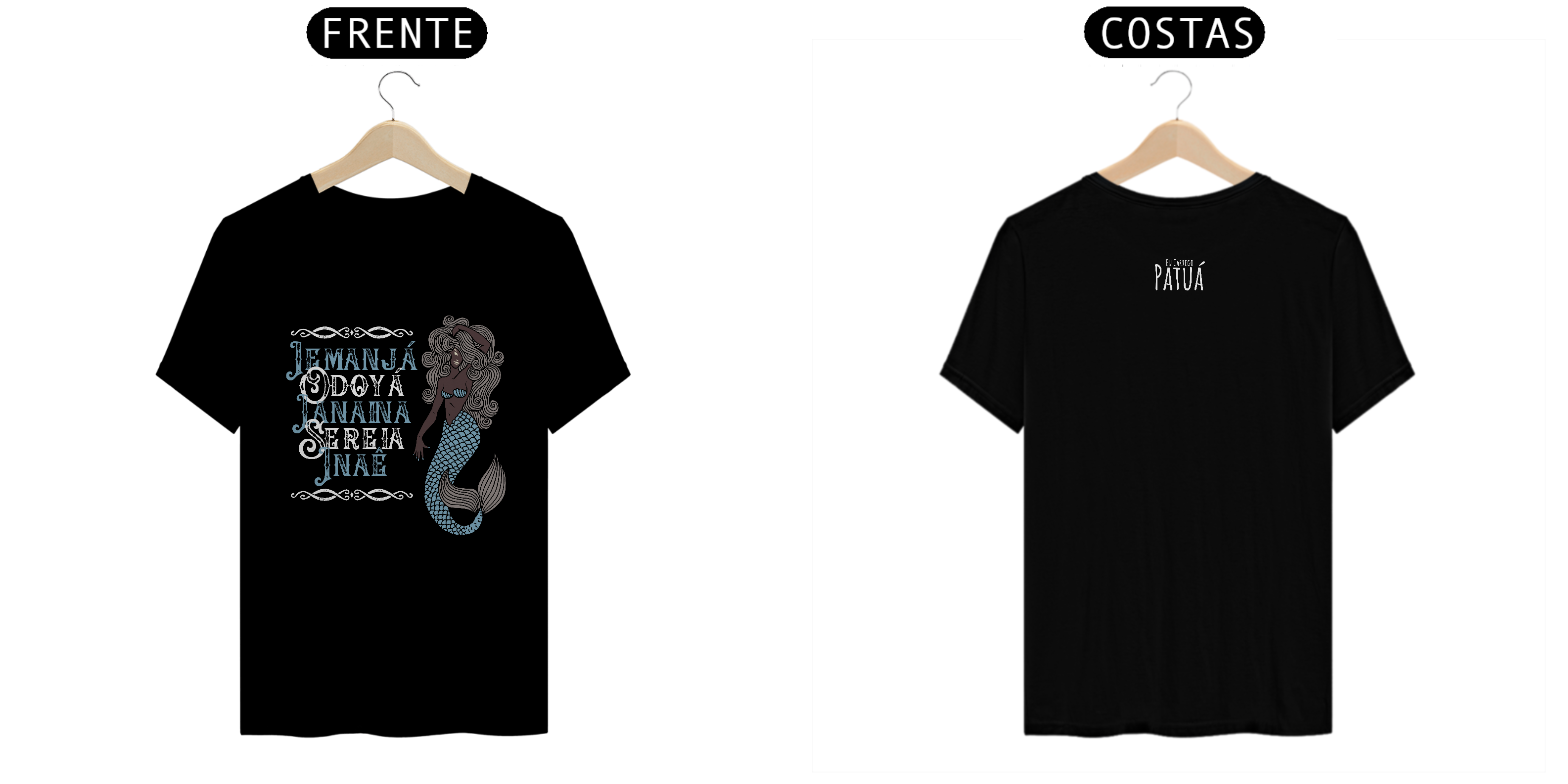 Nome do produto: Coleção Ponto Cantado - T-Shirt Classic Frente & Verso Iemanjá