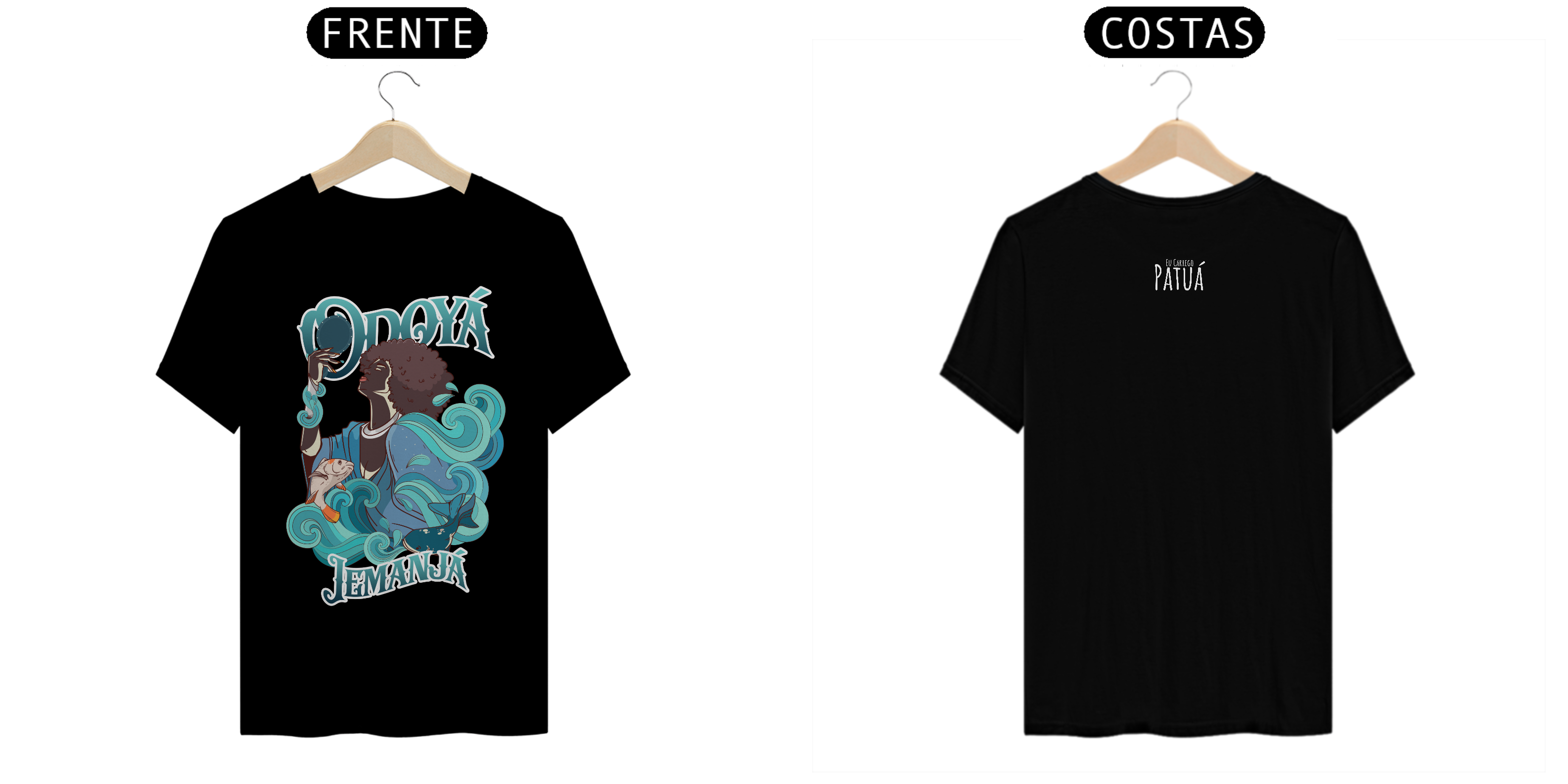 Nome do produto: Coleção Orixás & Entidades - T-Shirt Classic Frente & Verso Iemanjá