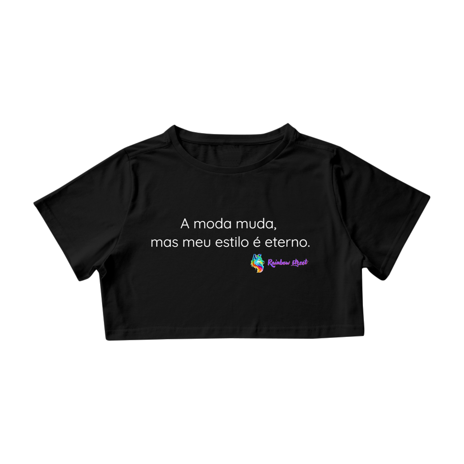 Nome do produto: Cropped A moda muda Rainbow