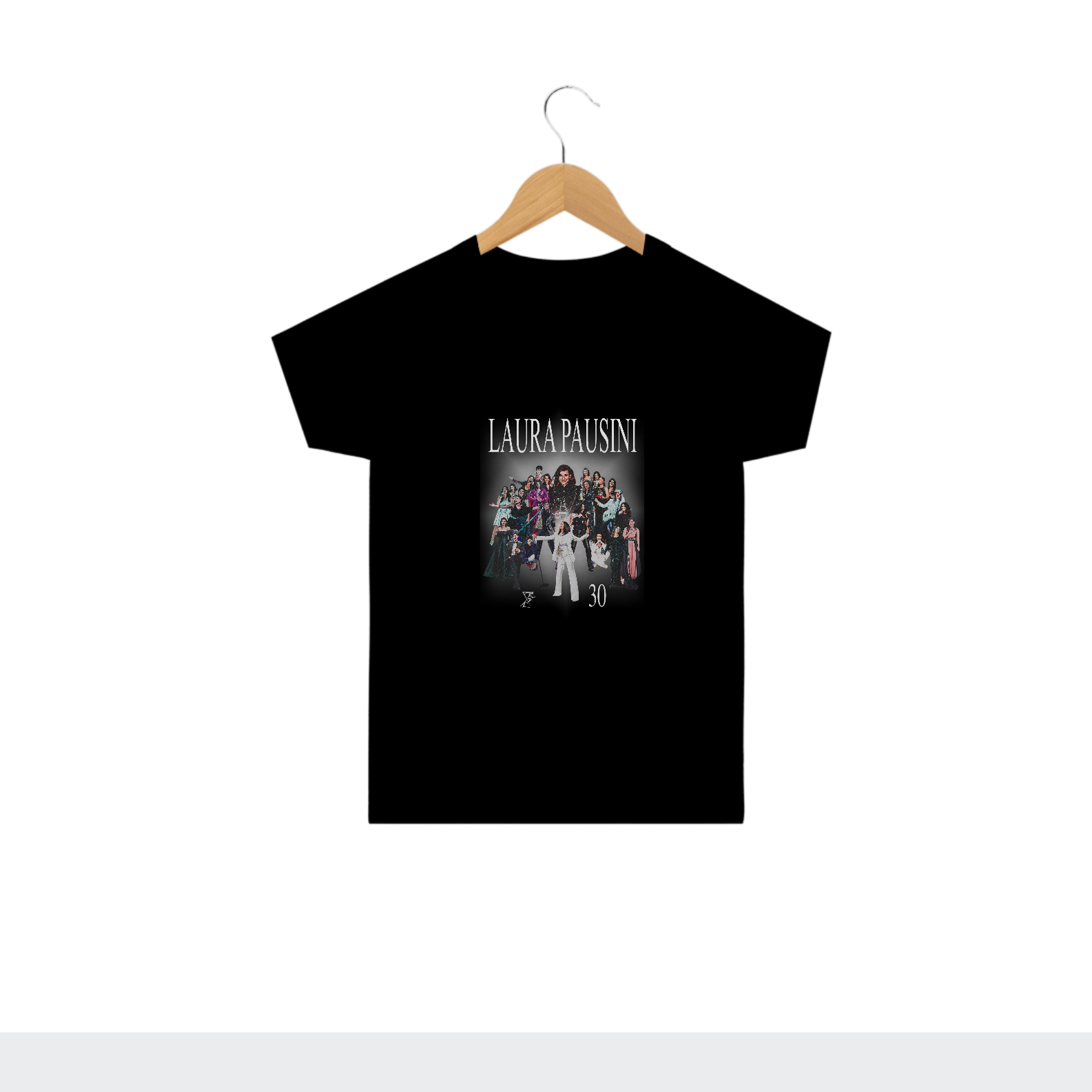 Nome do produto: Camiseta Infantil Laura Pausini 30 anos