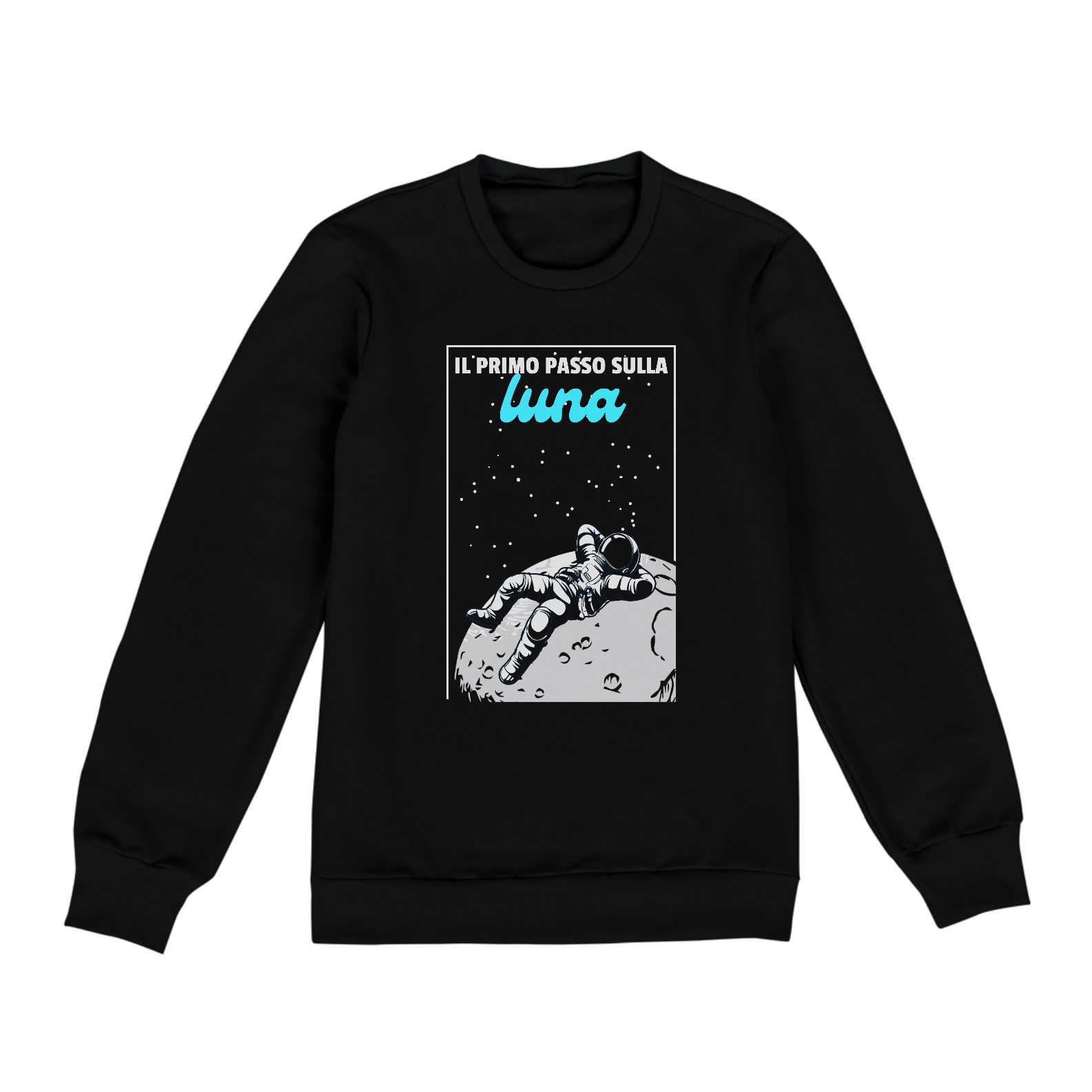 Nome do produto: Moletom fechado Il Primo Passo Sulla Luna desenho
