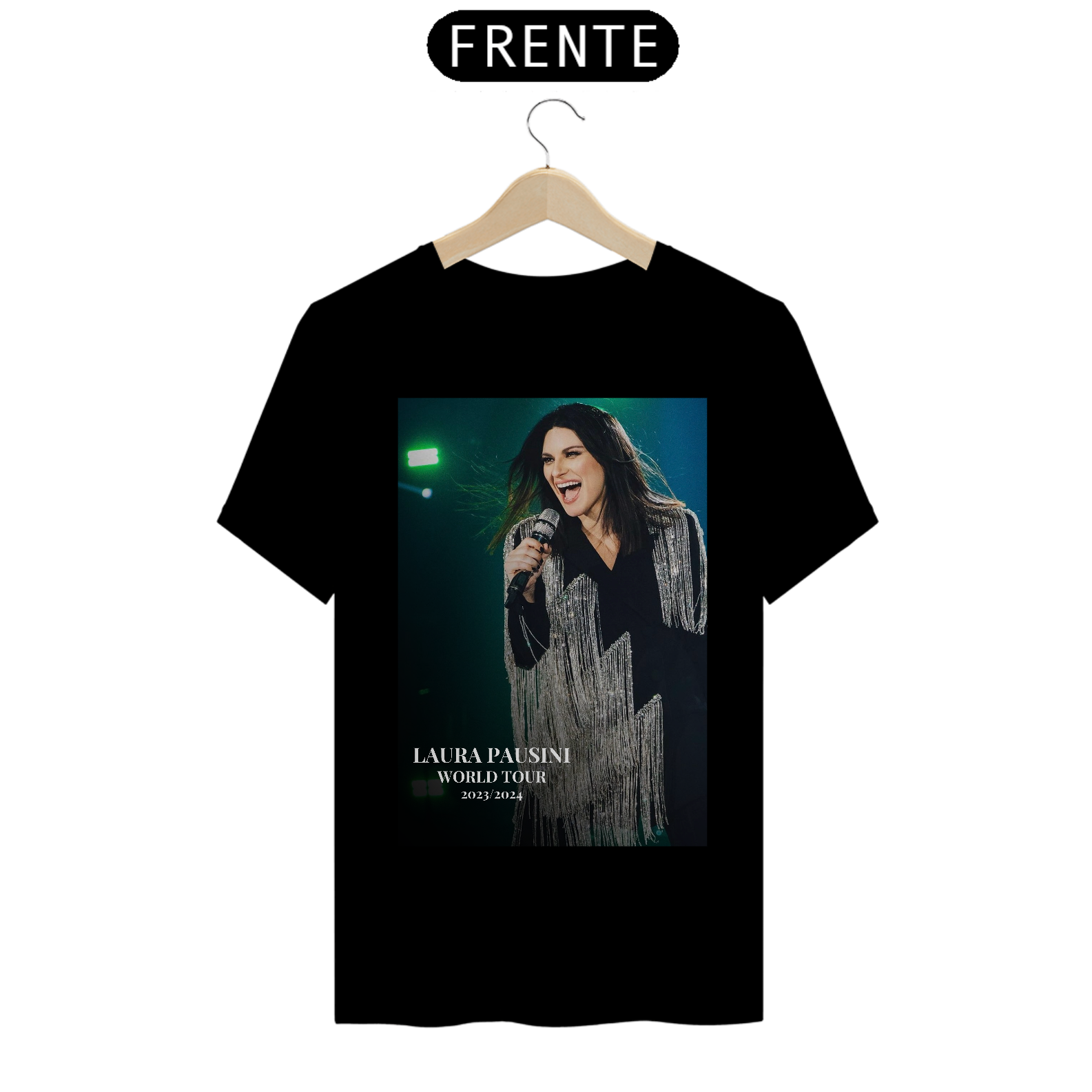 Nome do produto: Camiseta Unissex Laura Pausini World Tour 