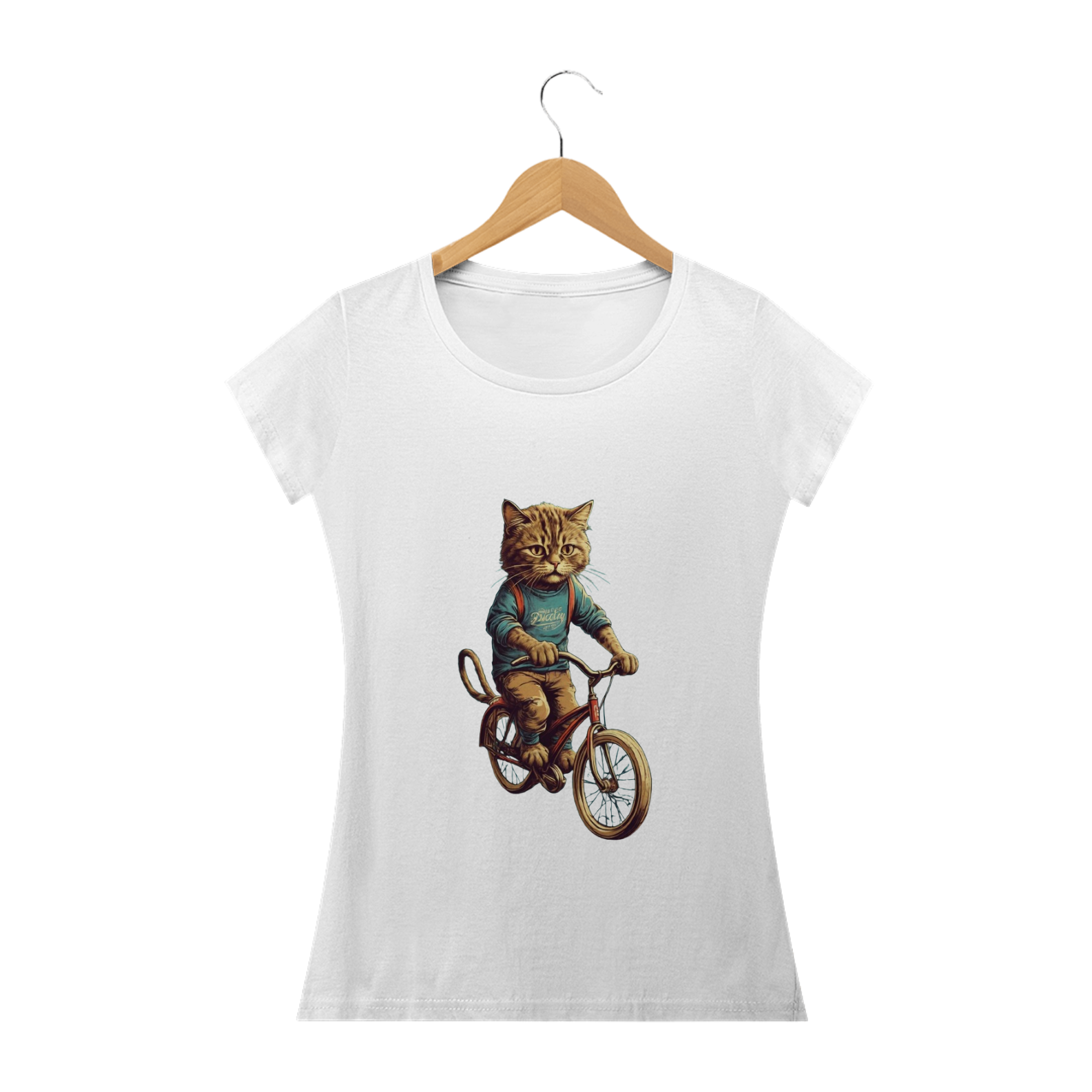 Nome do produto: Camiseta Gato de Bike