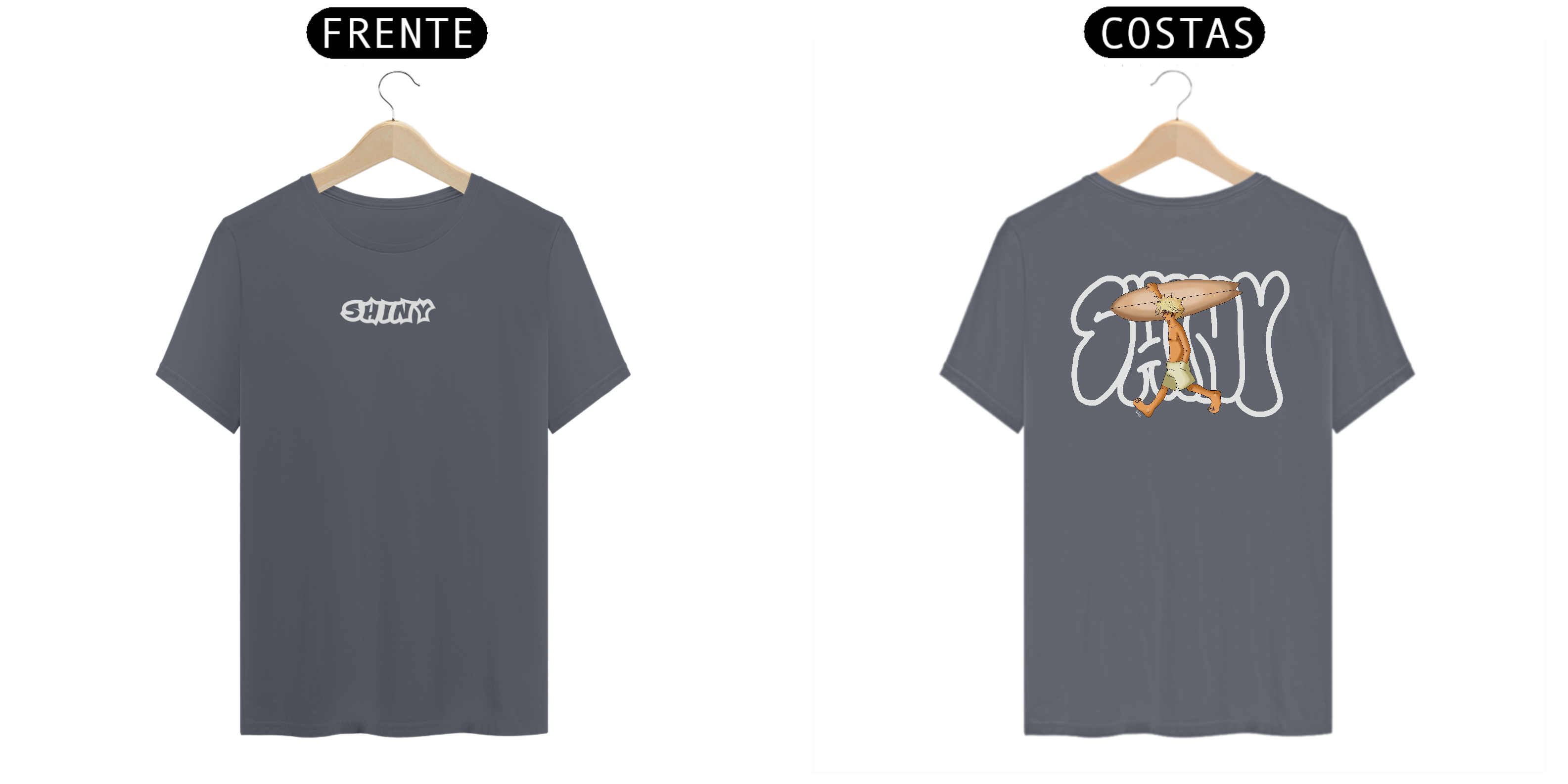 Nome do produto: Camiseta Shiny surfboy cinza chumbo