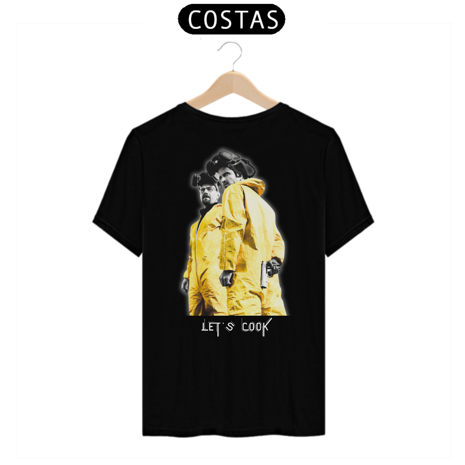 Nome do produto: Camiseta Let\'s Cook - Breaking Bad - Heisenberg e pinkman - Linha Quality