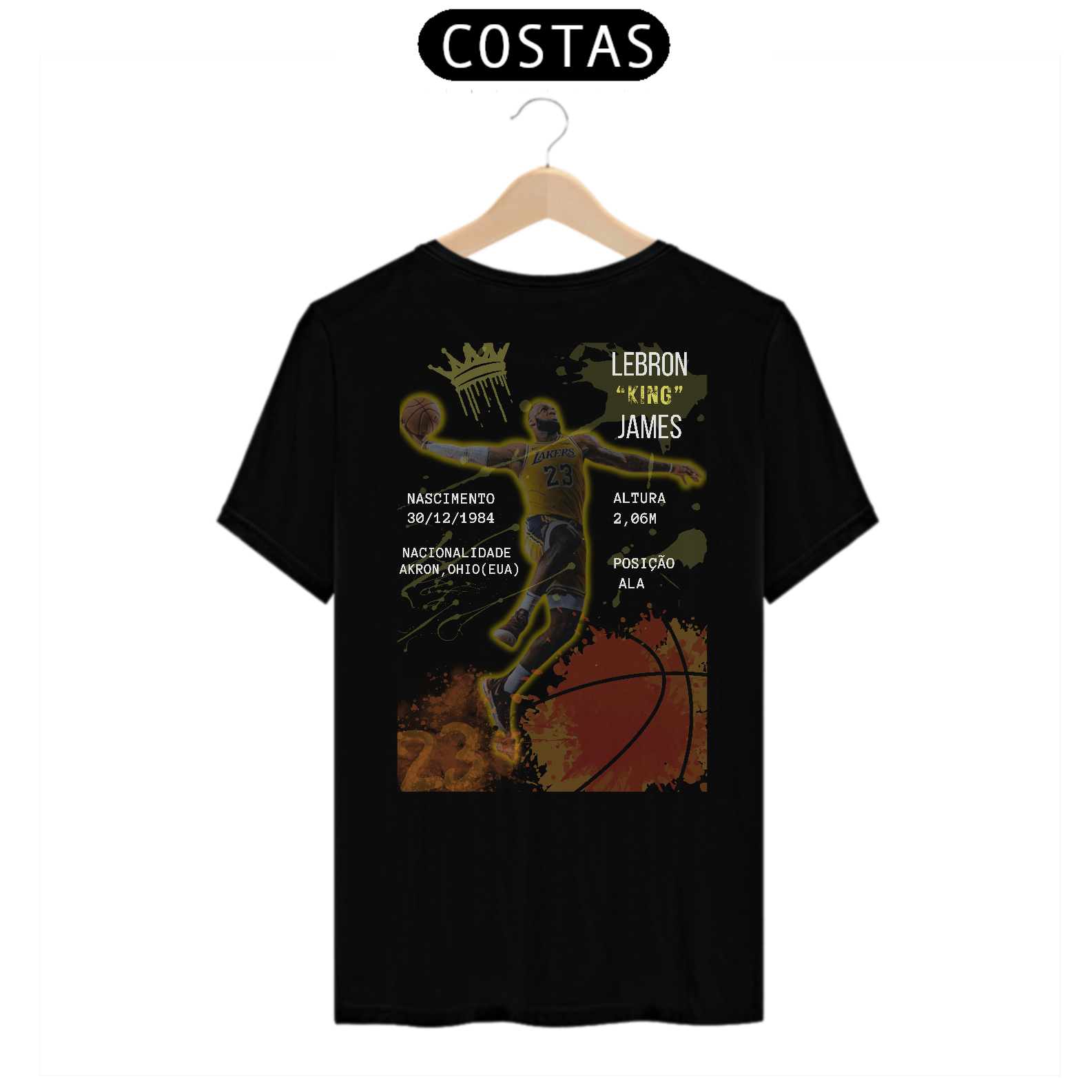 Nome do produto: Camiseta Curiosidades  Lebron King James - Linha Quality