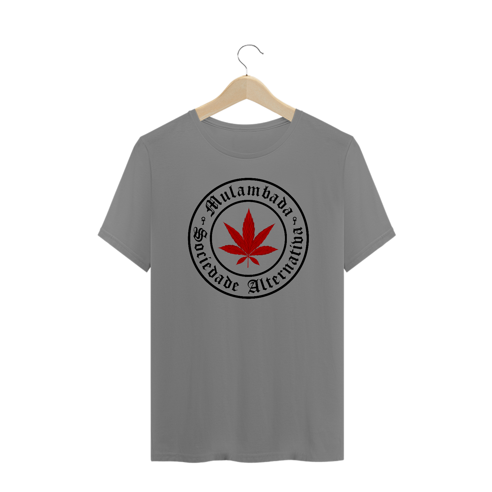 Nome do produto: Sociedade Alternativa (weed) - Plus Size - Cinza/Branco